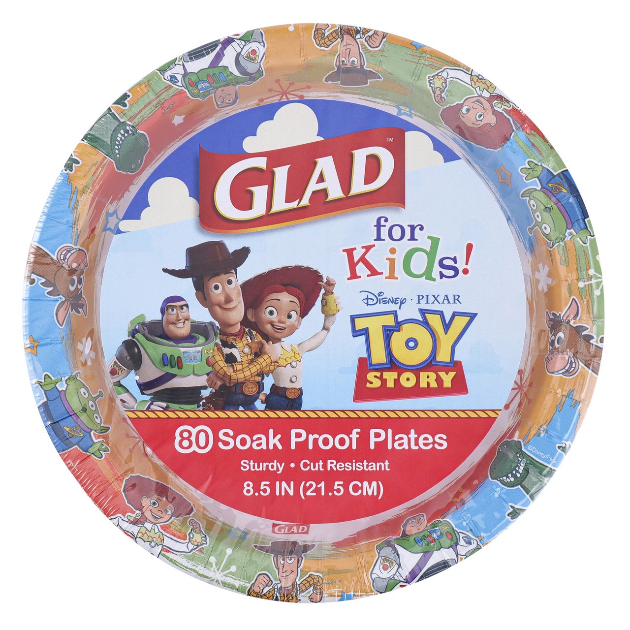 Glad for Kids Disney Pixar Toy Story 8.5" Paper Plates, 80 CT - Image 1