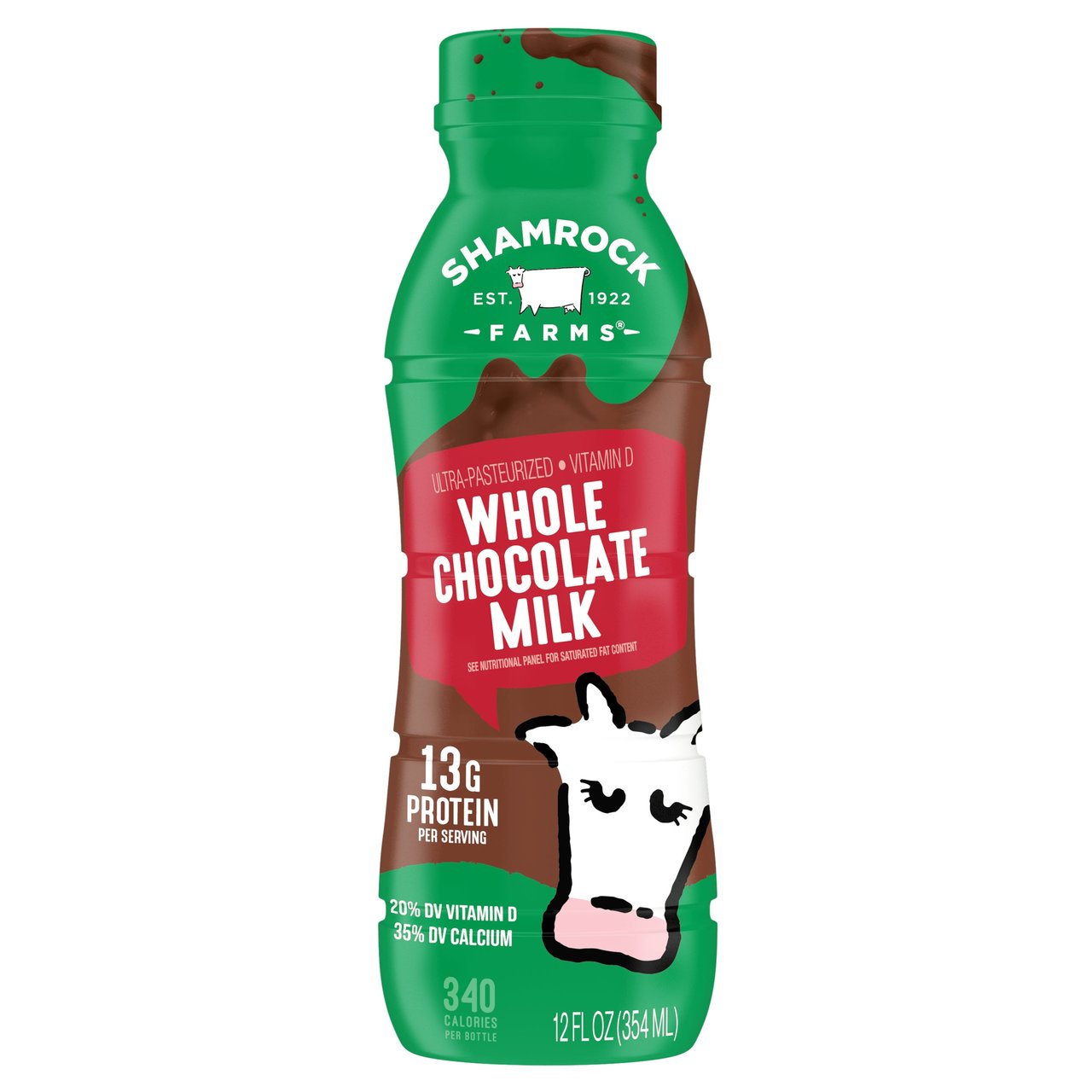 Shamrock Farms Chocolate Milk, 12 fl oz, 12 ct - Image 1