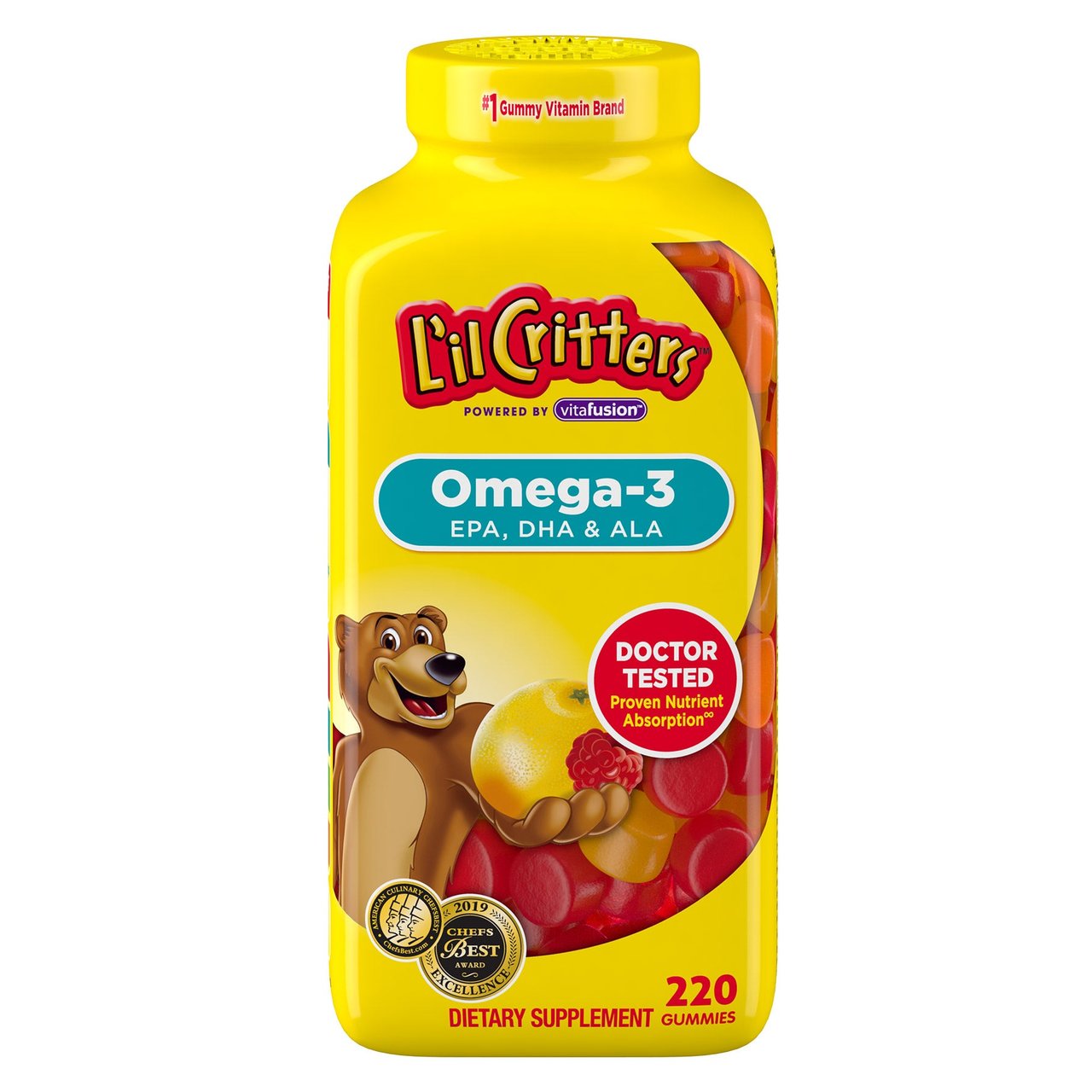L'il Critters Omega-3 Gummies, 220 Count - Image 1