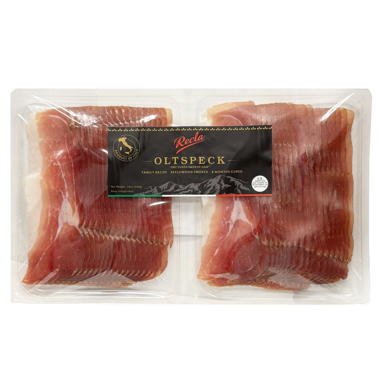 Recla Oltspeck 8-Month Cured Speck, 2 Packs of 6 oz - Image 1