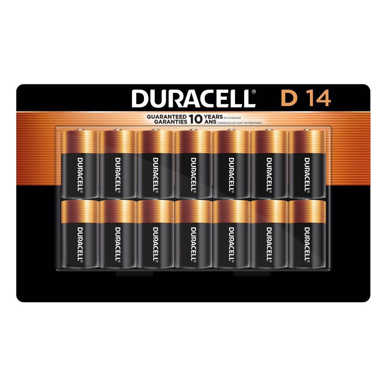 Duracell Alkaline Batteries D 14 Pack Carded - Image 1