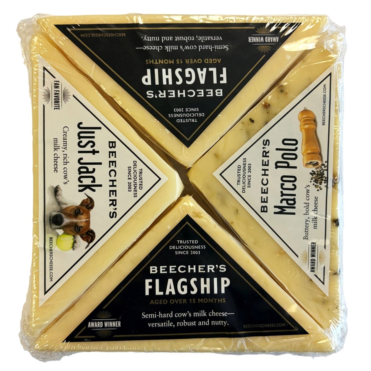 Beecher's Handmade Cheese Variety Pack, 4-Pack, 3 oz Each - Image 1