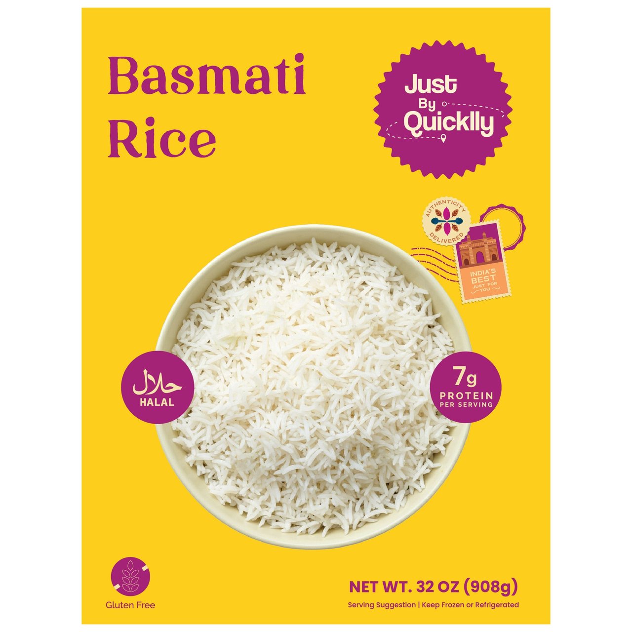 Just by Quicklly Basmati Rice, 32 oz - Image 1