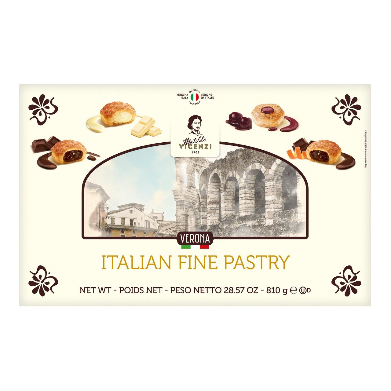 Matilde Vicenzi Assorted Puff Pastry Dark Chocolate Orange / Cherry / Milk / Chocolate 28.56 Oz - Image 1