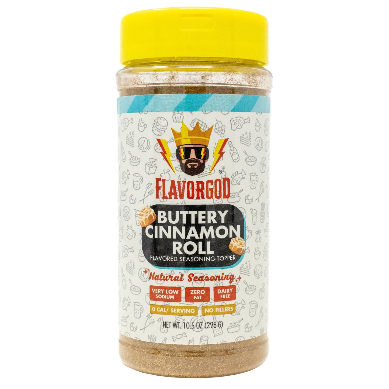FlavorGod Buttery Cinnamon Roll Seasoning 10.5 oz - Image 1
