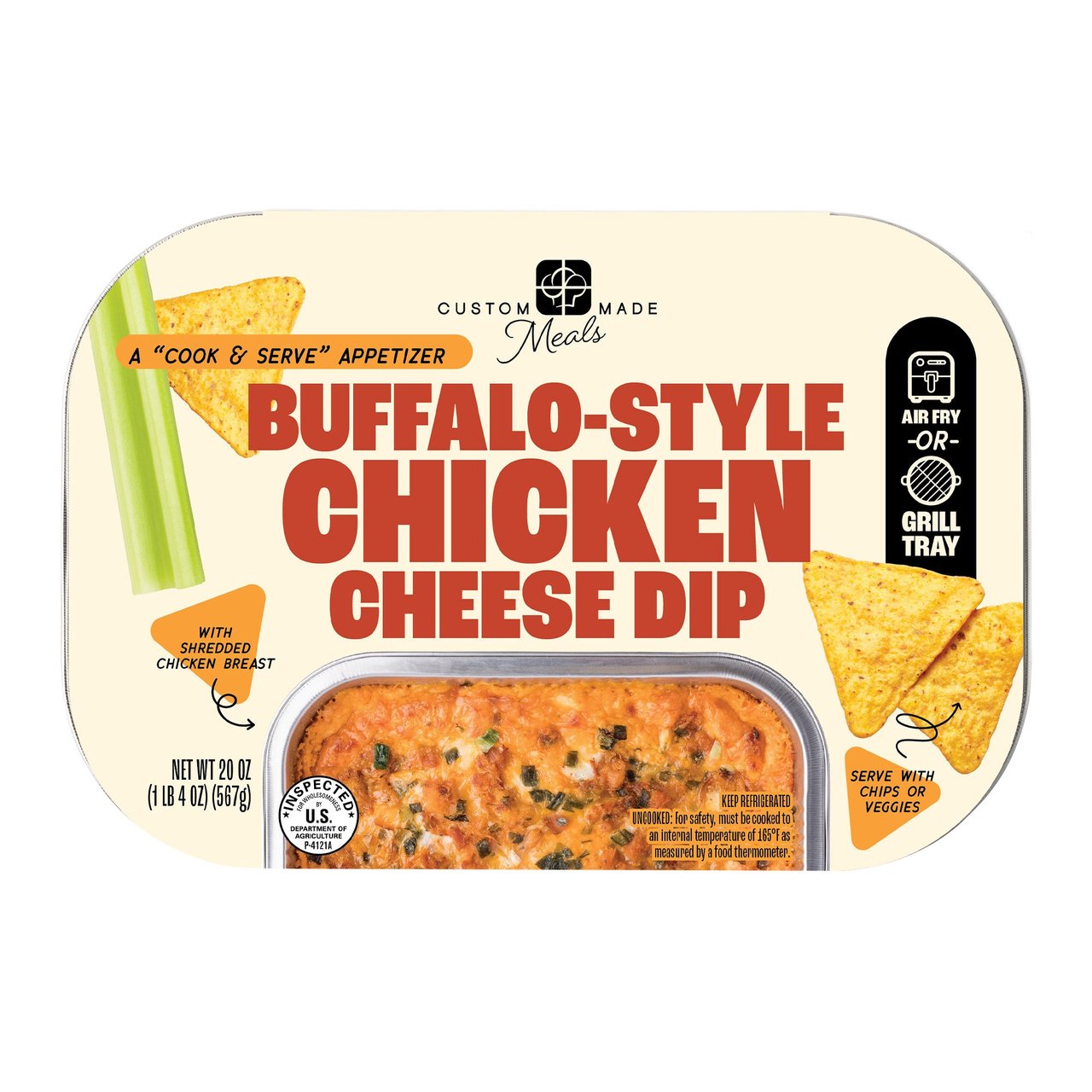 Custom Made Meals Buffalo Chicken Dip 20 Ounces - Image 1