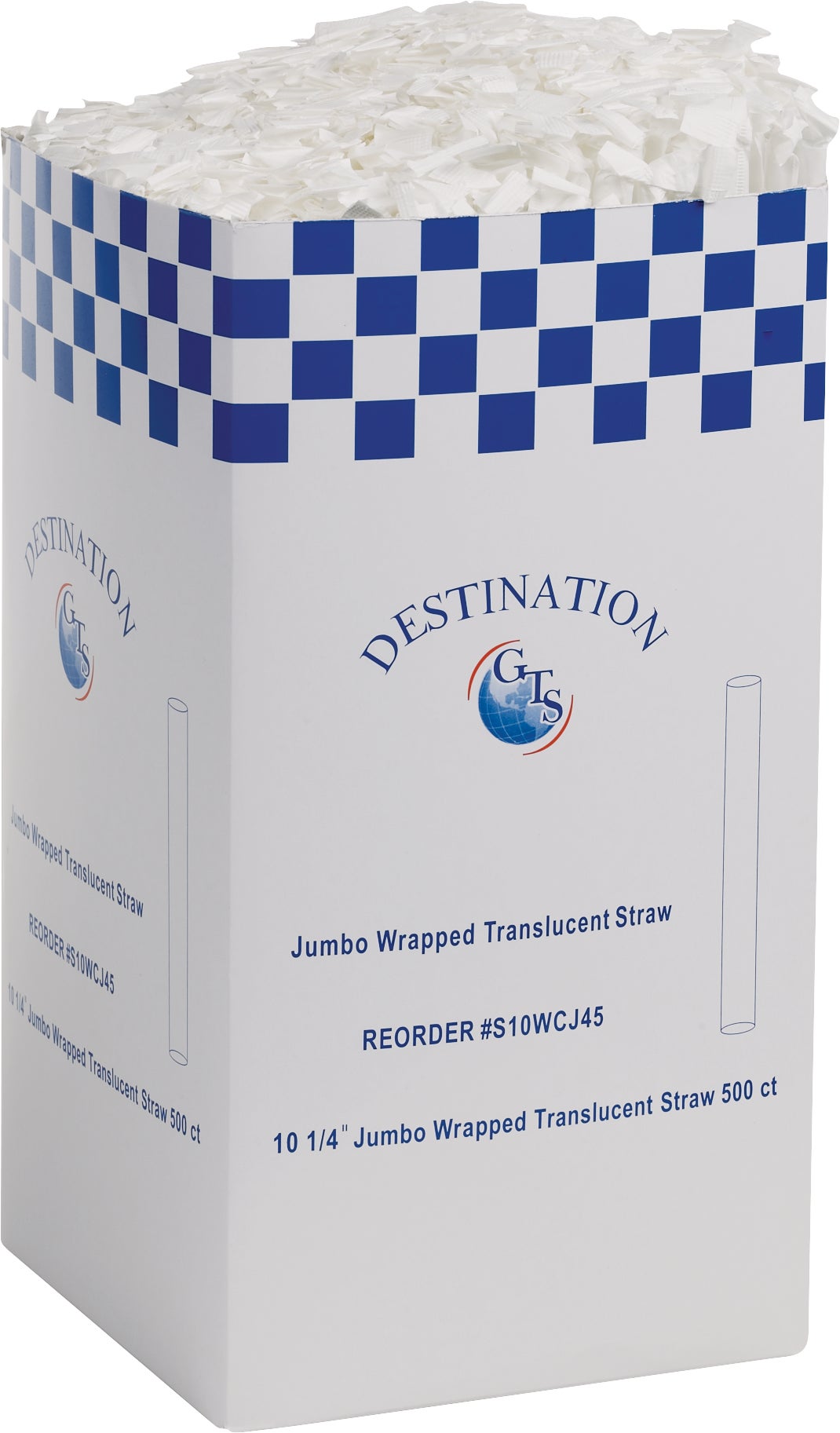 Rocky Packaging 10.25" Wrapped Clear Straws, 2000 Count - Image 1