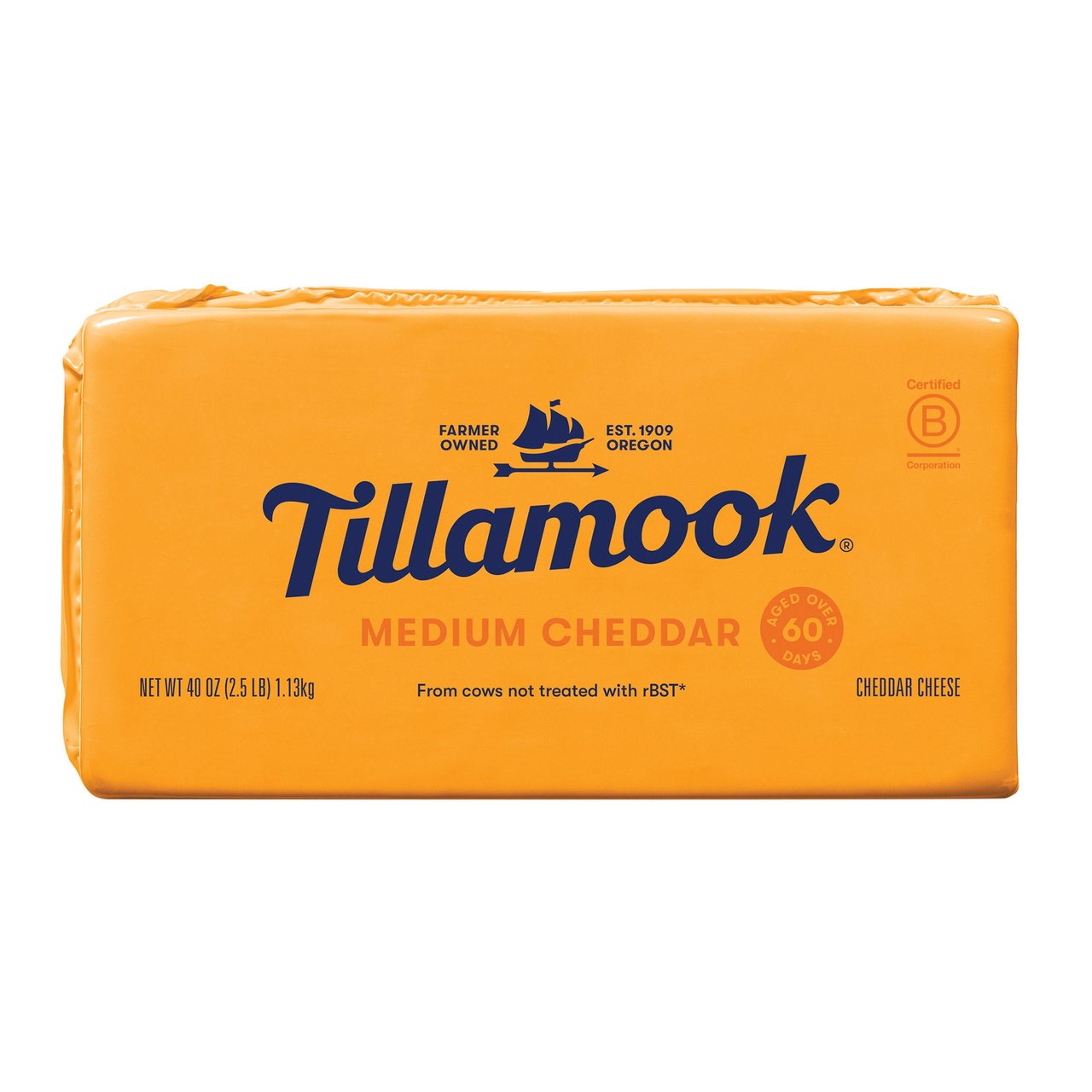 Tillamook Medium Cheddar, 2.5 Pounds - Image 1
