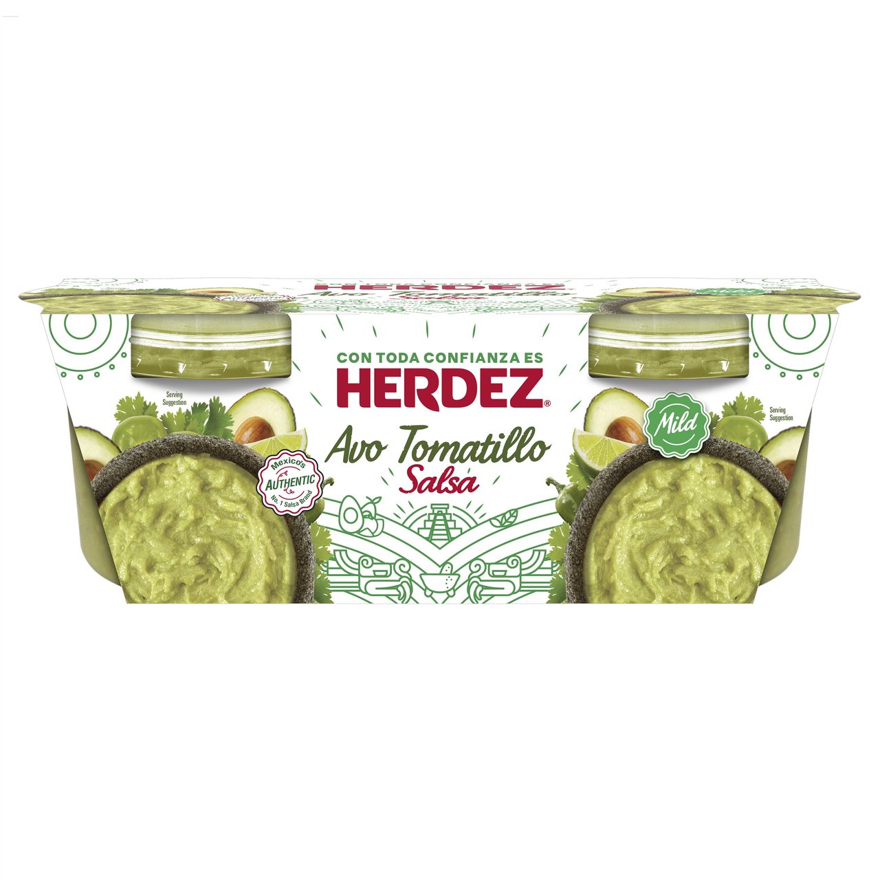 Herdez Avocado Tomatillo Salsa, 15 oz, 2-Count - Image 1