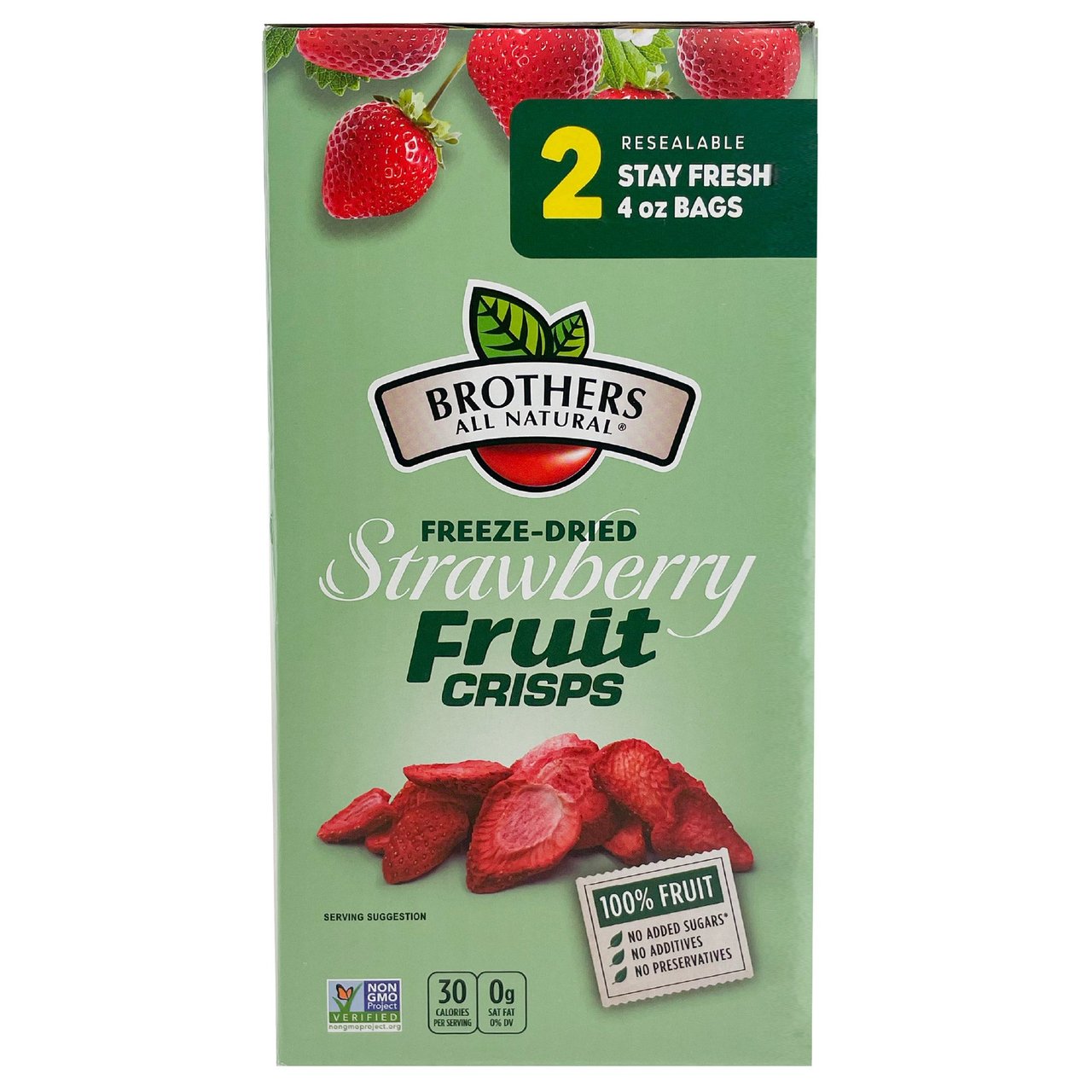 Brothers Strawberry Crisps 8 oz (0.5 lbs) - Image 1