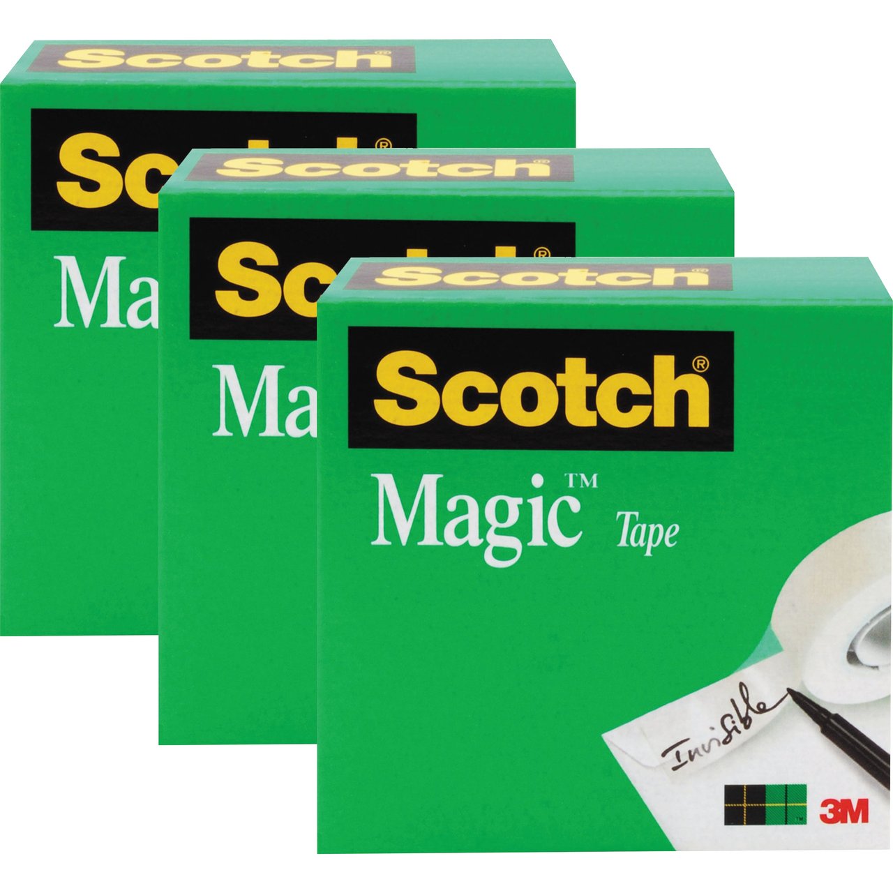 Scotch Magic Tape Refills, 1" x 2592", 3" Core, 3-Pack (MMM810723PK) - Image 1