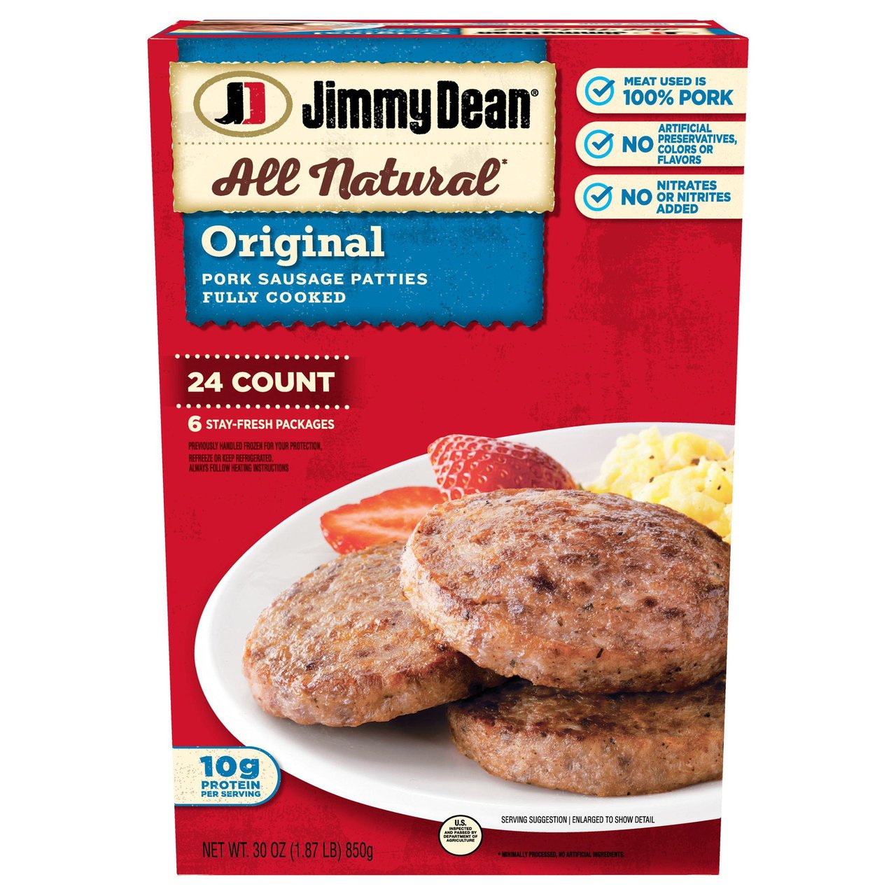 Jimmy Dean Sausage Patties 30 oz - Image 1