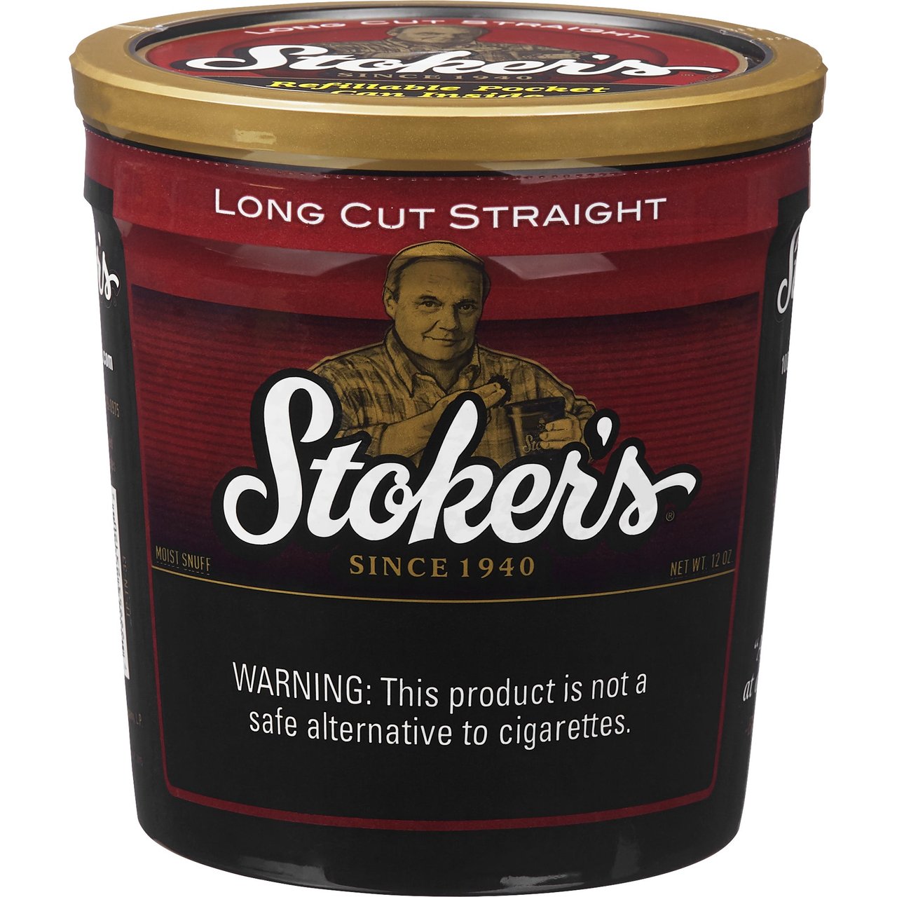Stoker's Long Cut Straight 12 oz. Tub