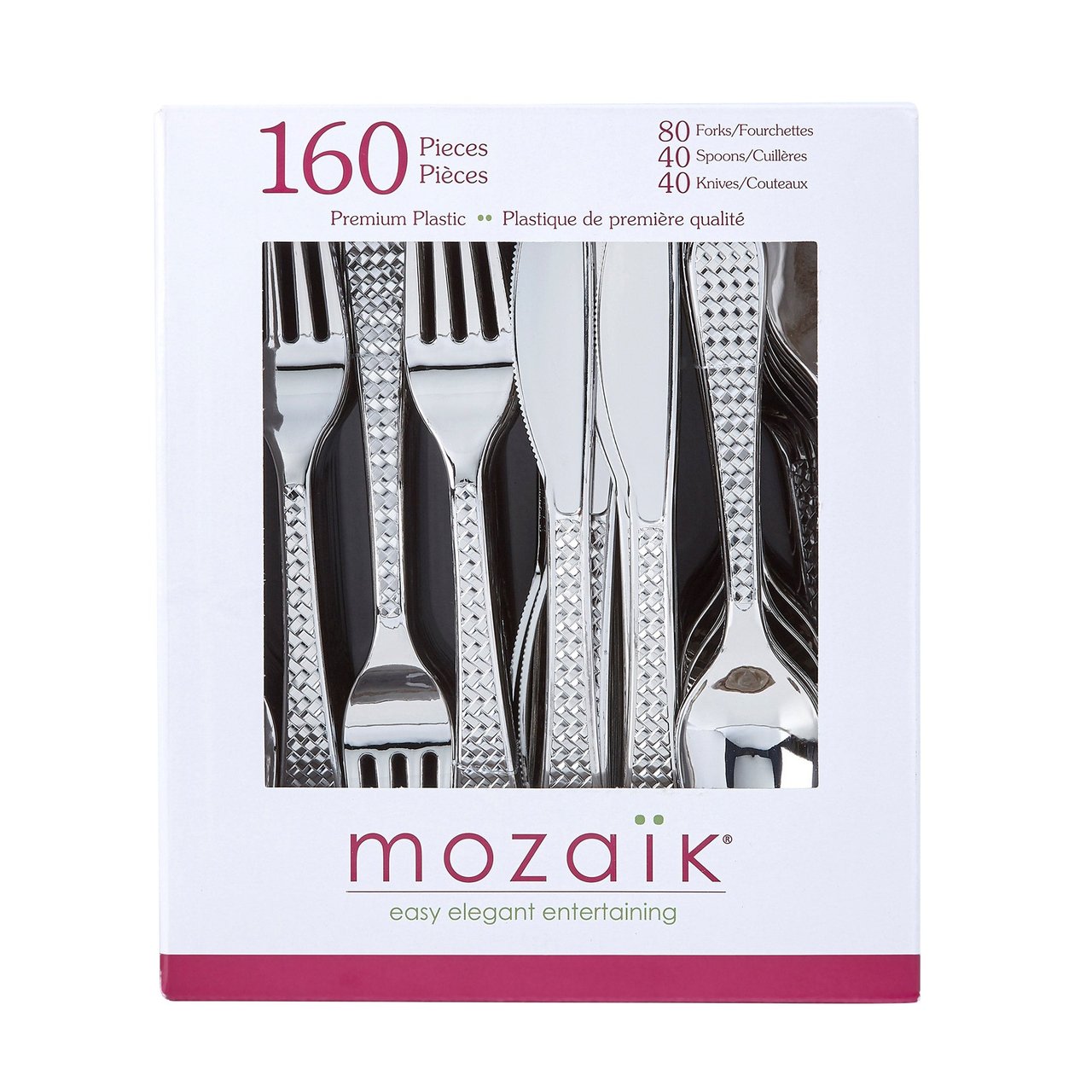 Mozaik Woven Cutlery Combo, 160 Count