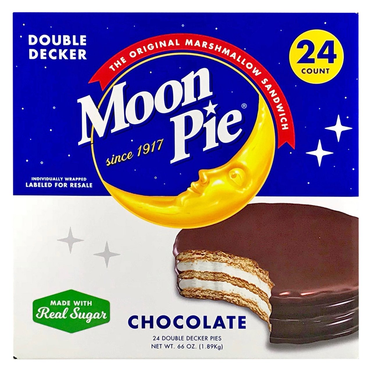 Chattanooga Moon Pie Double Decker Chocolate Pies, 24 Count / 2.75 oz - Image 1
