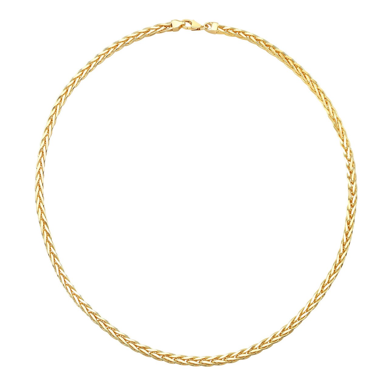 18KT Yellow Gold Wheat Chain Made in Italy