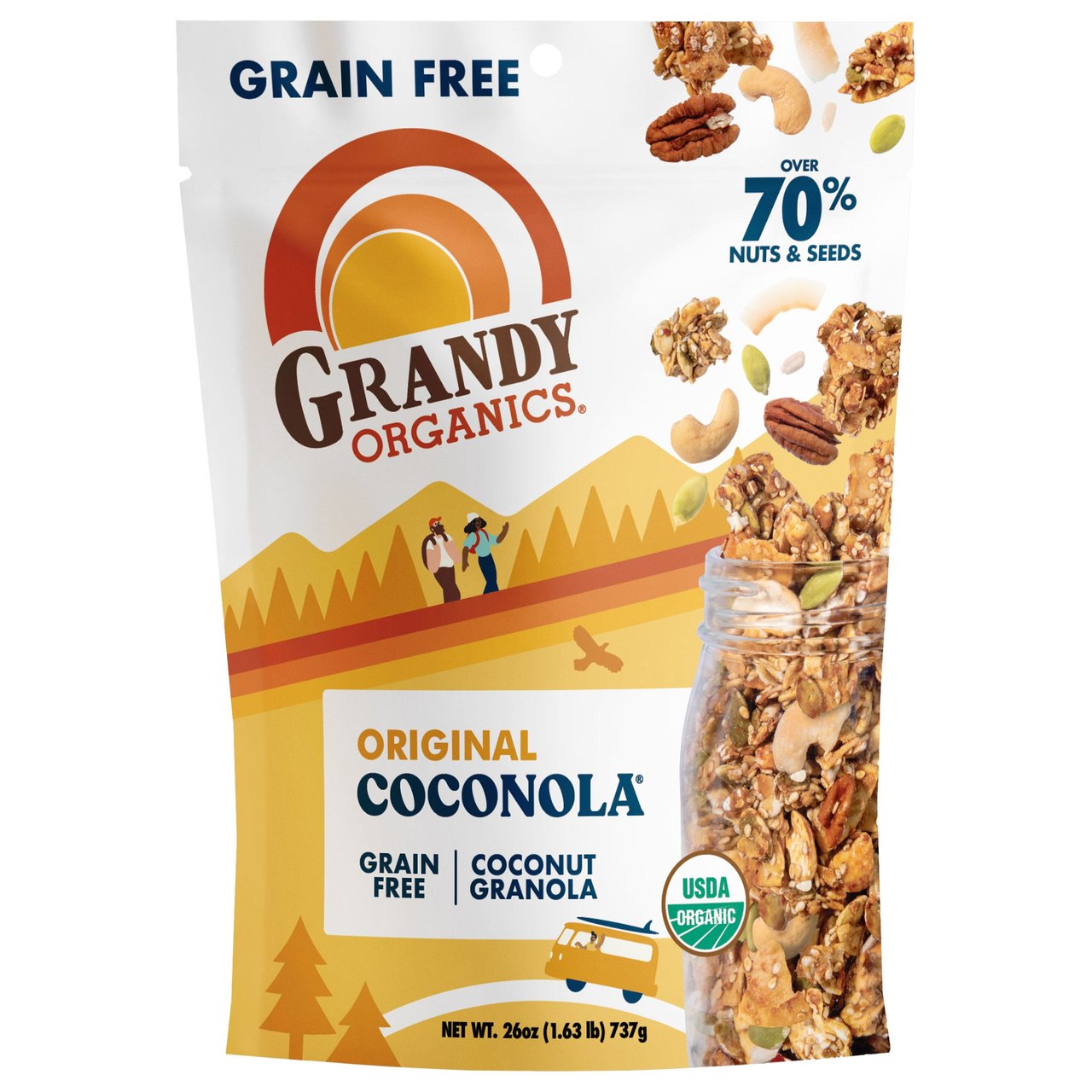 Grandy Organics Original Coconola Grain Free Granola 26 oz - Image 1