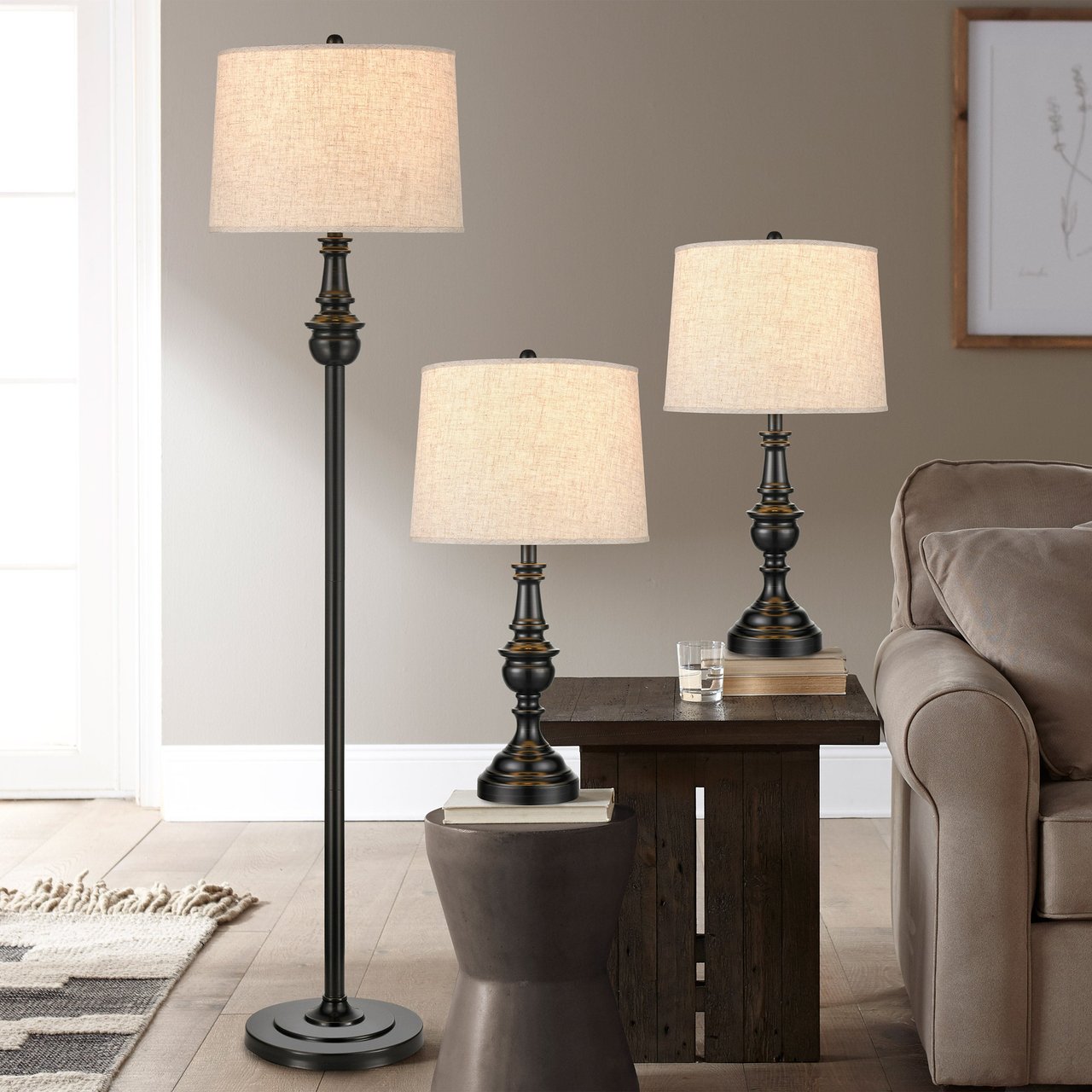 BRIDGEPORT DESIGNS BRIGHTEN 3PK LAMP SET - Image 1