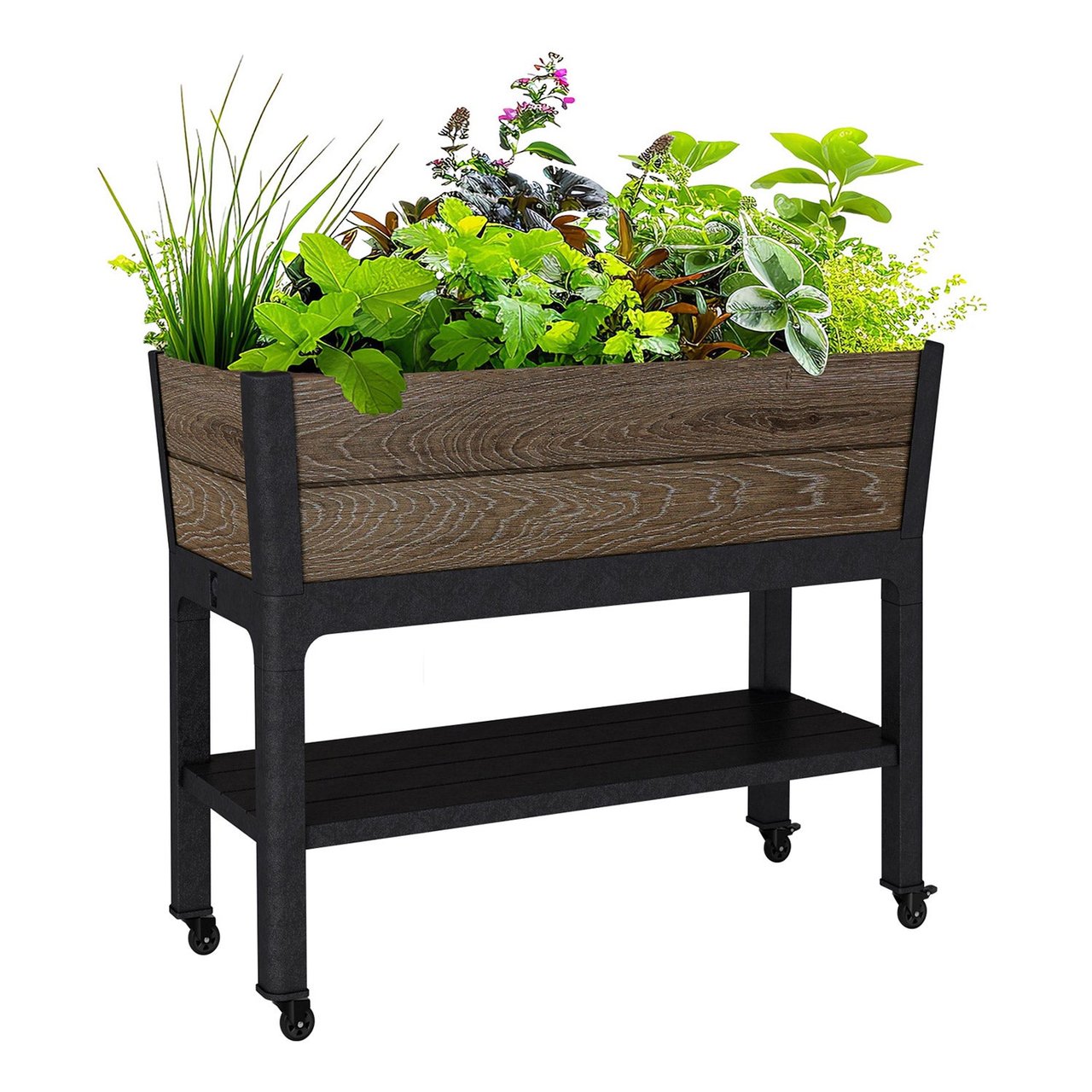 Keter Signature 29 Gallon Rolling Raised Garden Bed with Self Watering - Image 1