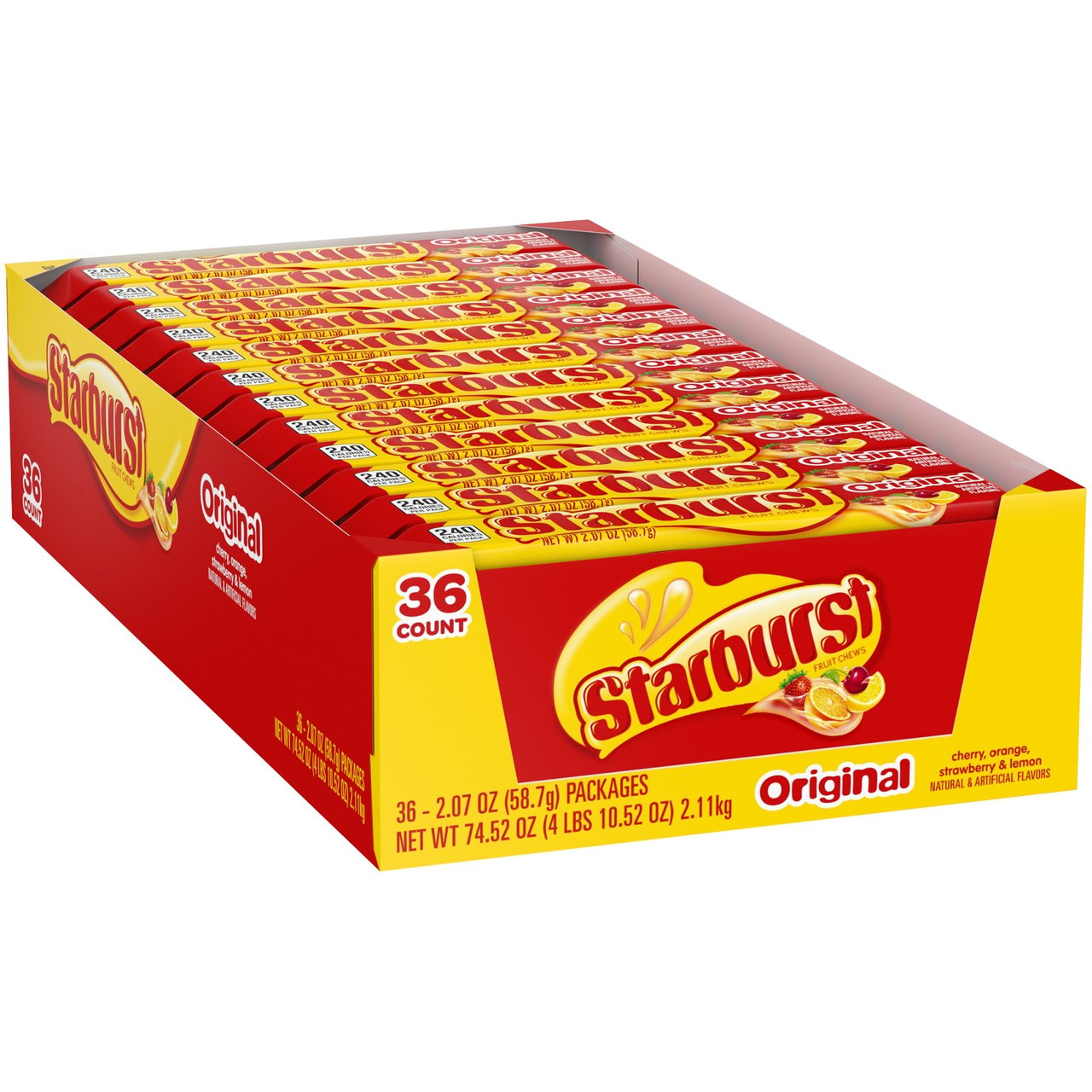 Starburst Original Fruit Chews Candy, 2.07 oz, 36 Count - Image 1