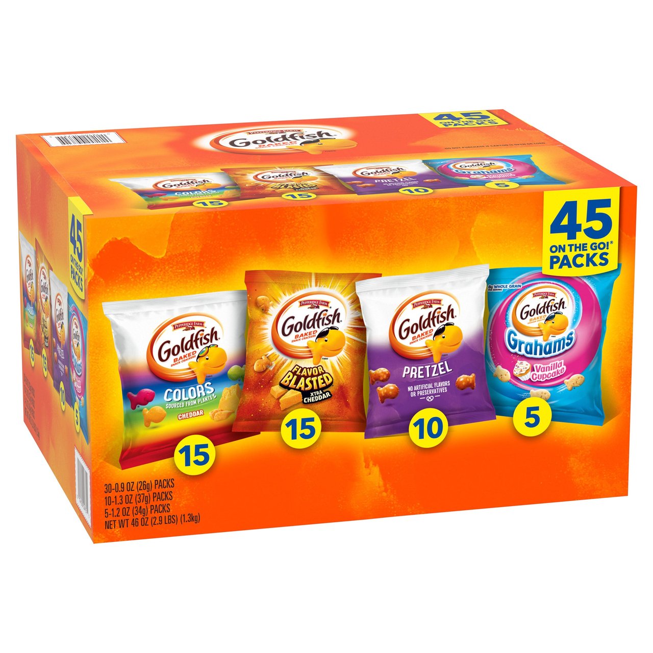 Pepperidge Farm Goldfish Variety 45 Count Box - Image 1