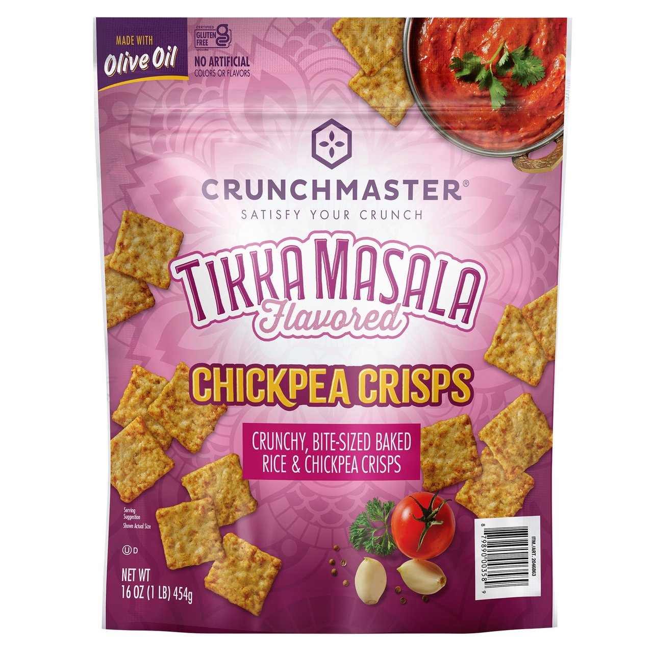 CRUNCHMASTER TIKKA MASALA CHICKPEA CRISPS 16 OZ - Image 1