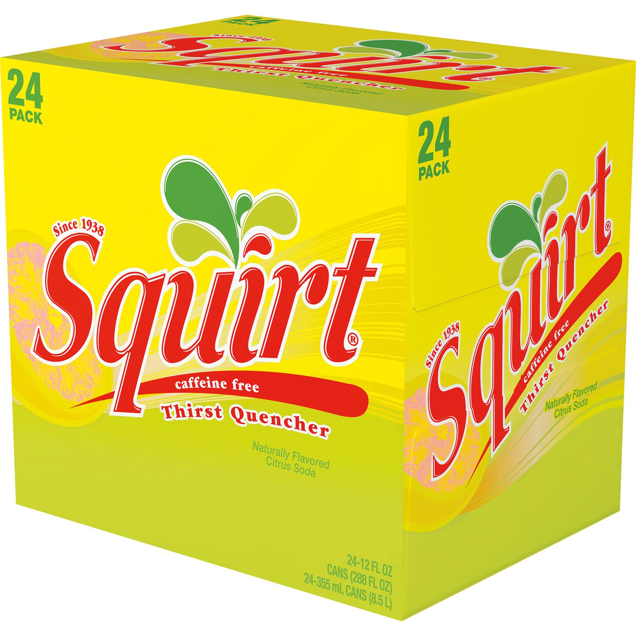 Squirt Grapefruit Soda, 24 Pack, 12 fl oz Cans - Image 1