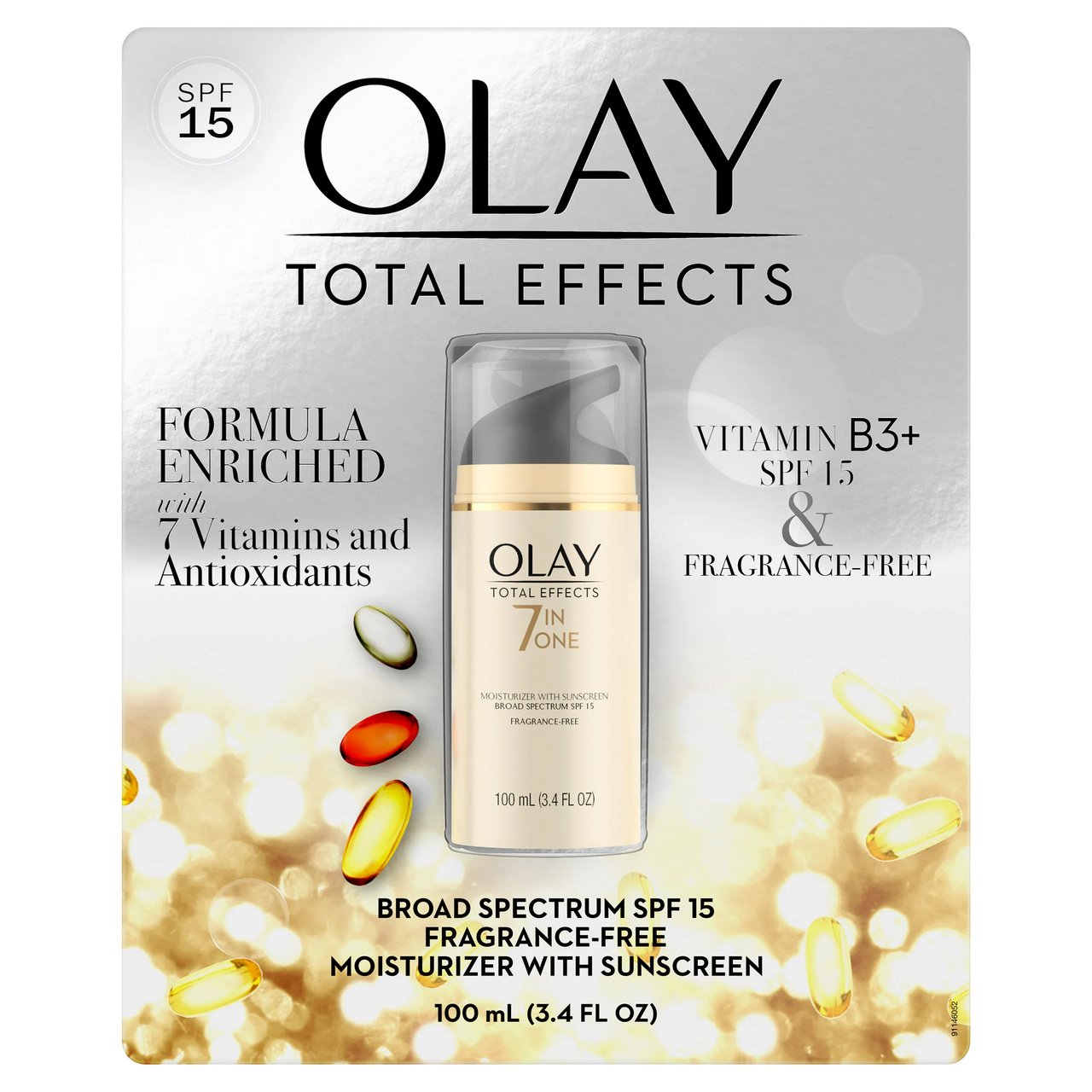 Olay Total Effects SPF 15 Fragrance-Free Face Moisturizer, 3.4 fl oz - Image 1
