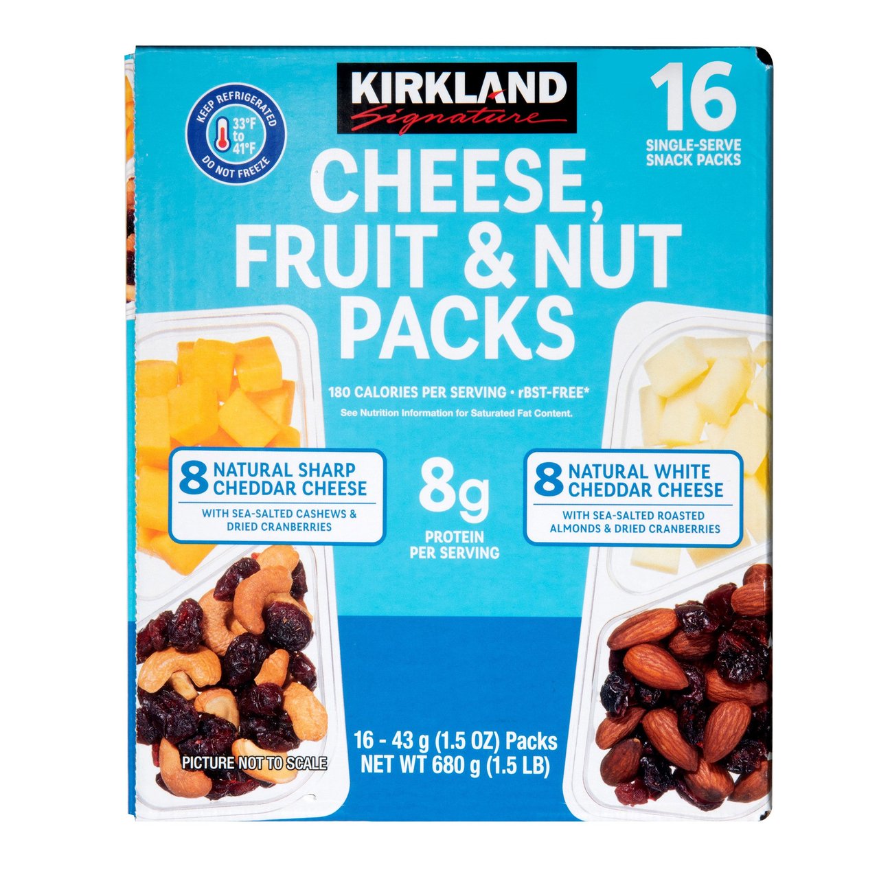 Kirkland Signature Cheese, Fruit and Nut Packs 16/1.5 oz - Image 1