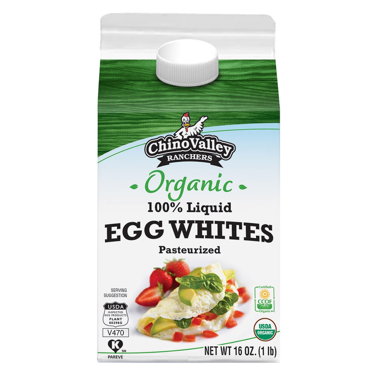 Chino Valley Ranchers Organic Egg Whites 4/16 oz - Image 1
