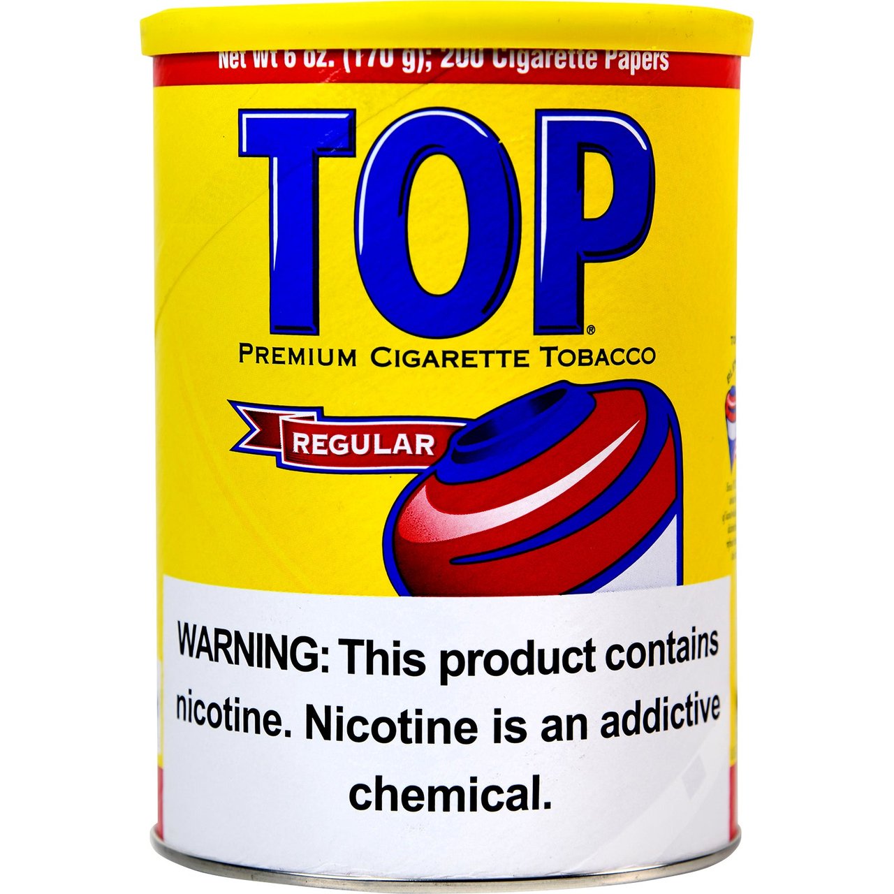 TOP Regular Rolling Tobacco Canister, 6 oz