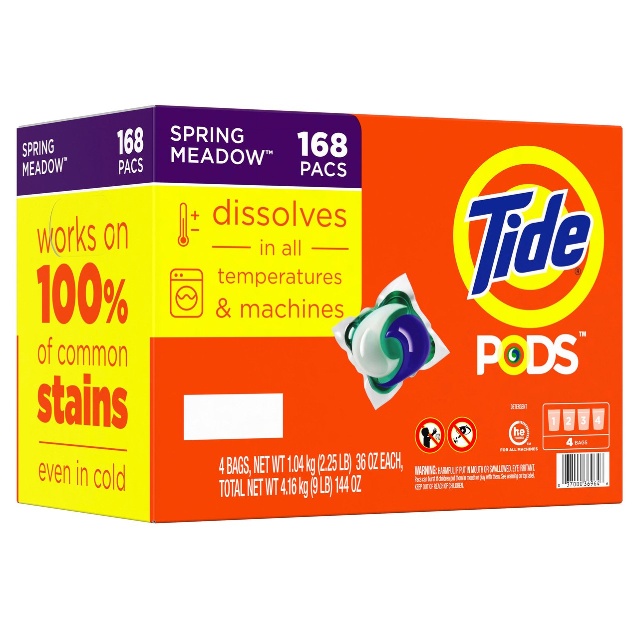 Tide PODS Laundry Detergent, Spring Meadow Scent, 168 Count - Image 1