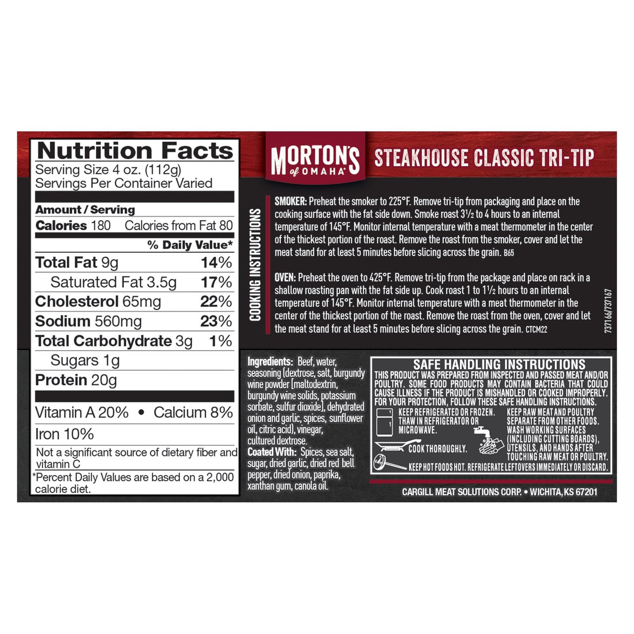 Morton's of Omaha Choice Beef Steakhouse Classic Tri-Tip (Price Per Pound) - Image 1