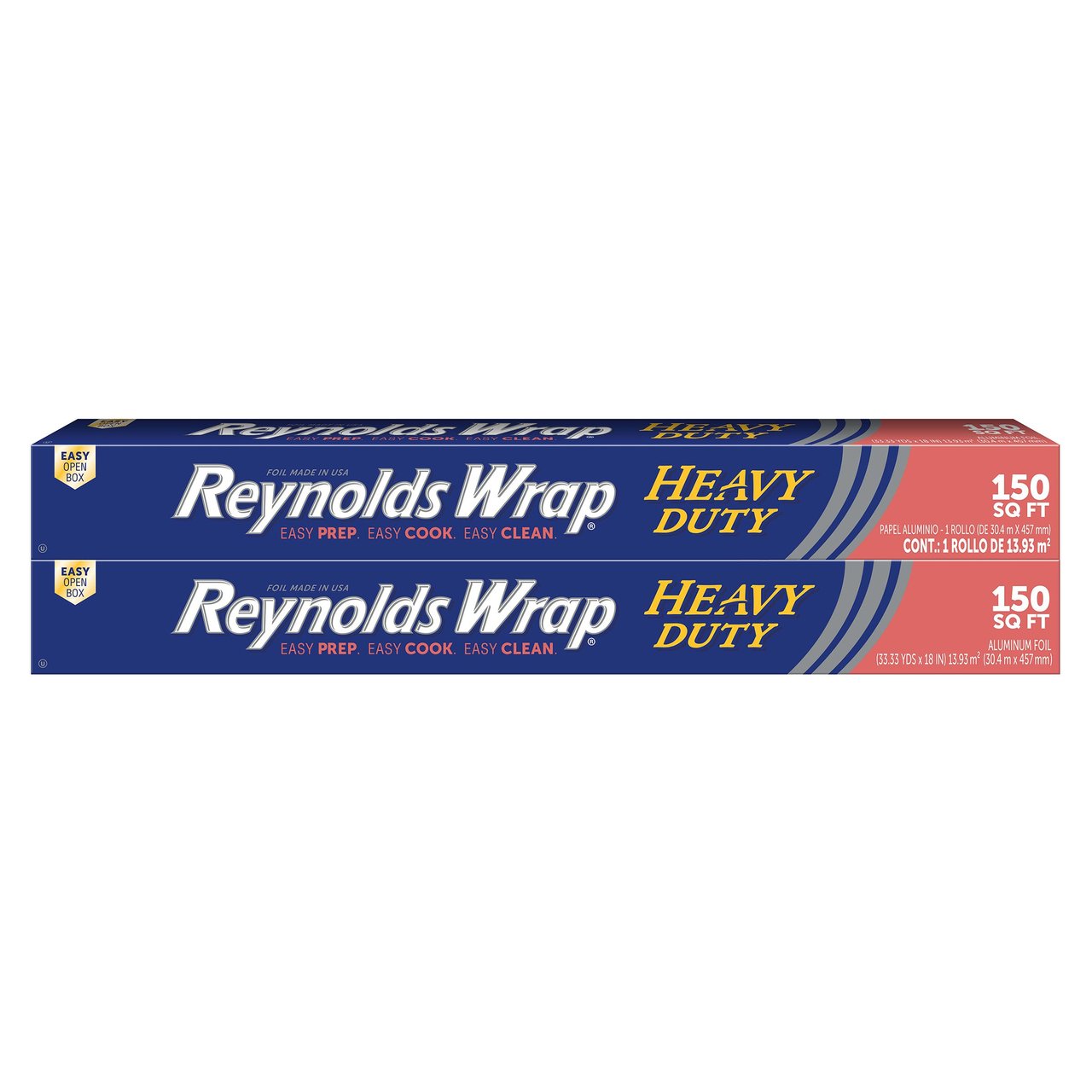 Reynolds Wrap Heavy Duty Aluminum Foil, 2 Count, 150 sq ft Each - Image 1