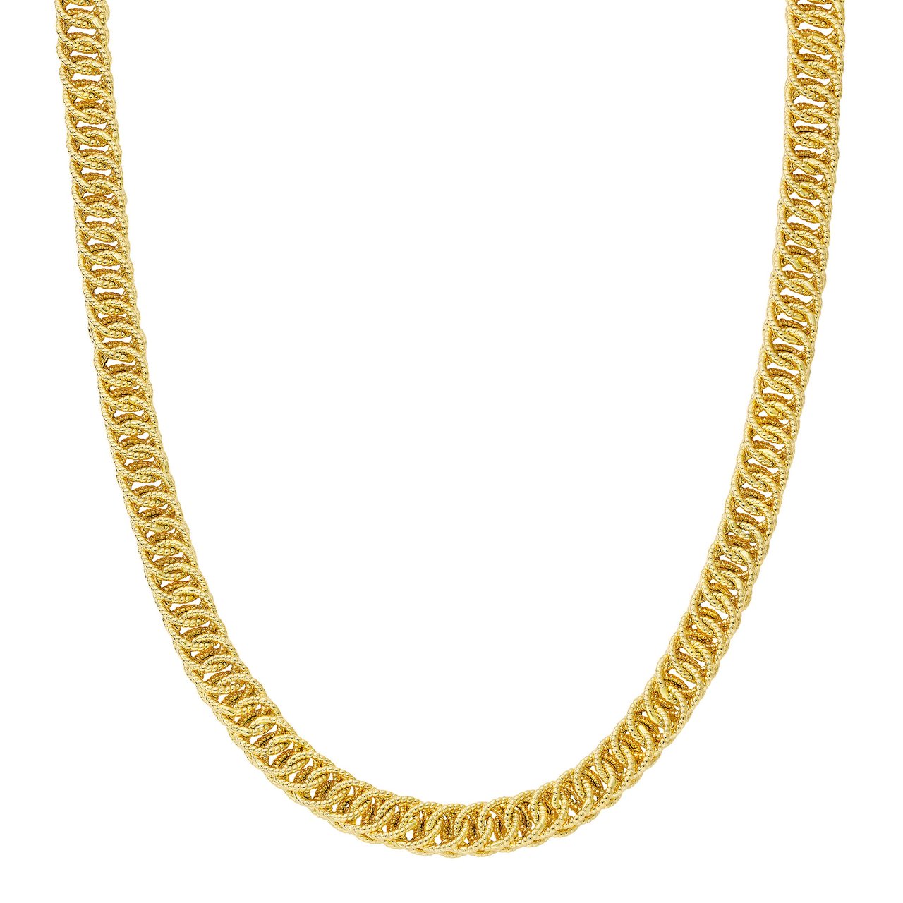 18KT Yellow Gold Woven Necklace 18" Made in Italy - Image 1