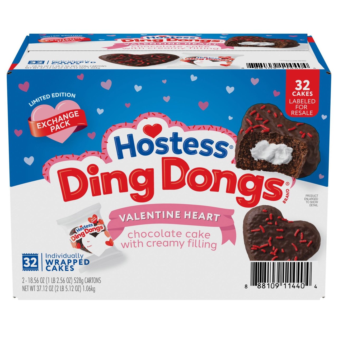 Hostess Valentine Ding Dongs 32 Count - Image 1