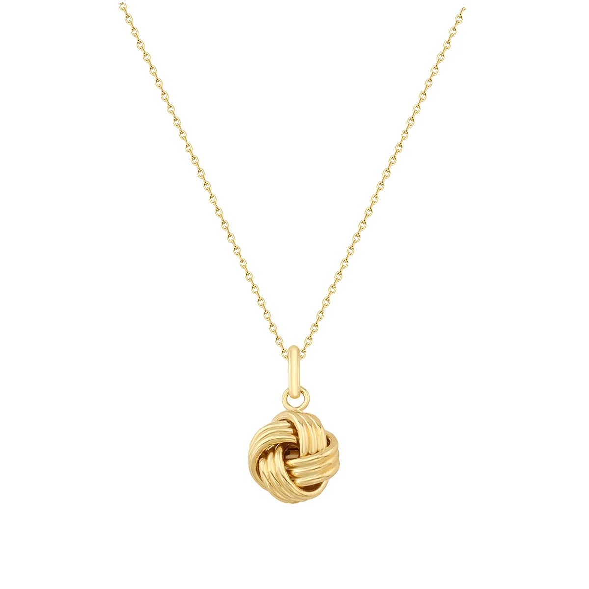 ゴールドの「Love」ペンダント 14kt Yellow Gold Love Knot Pendant 18