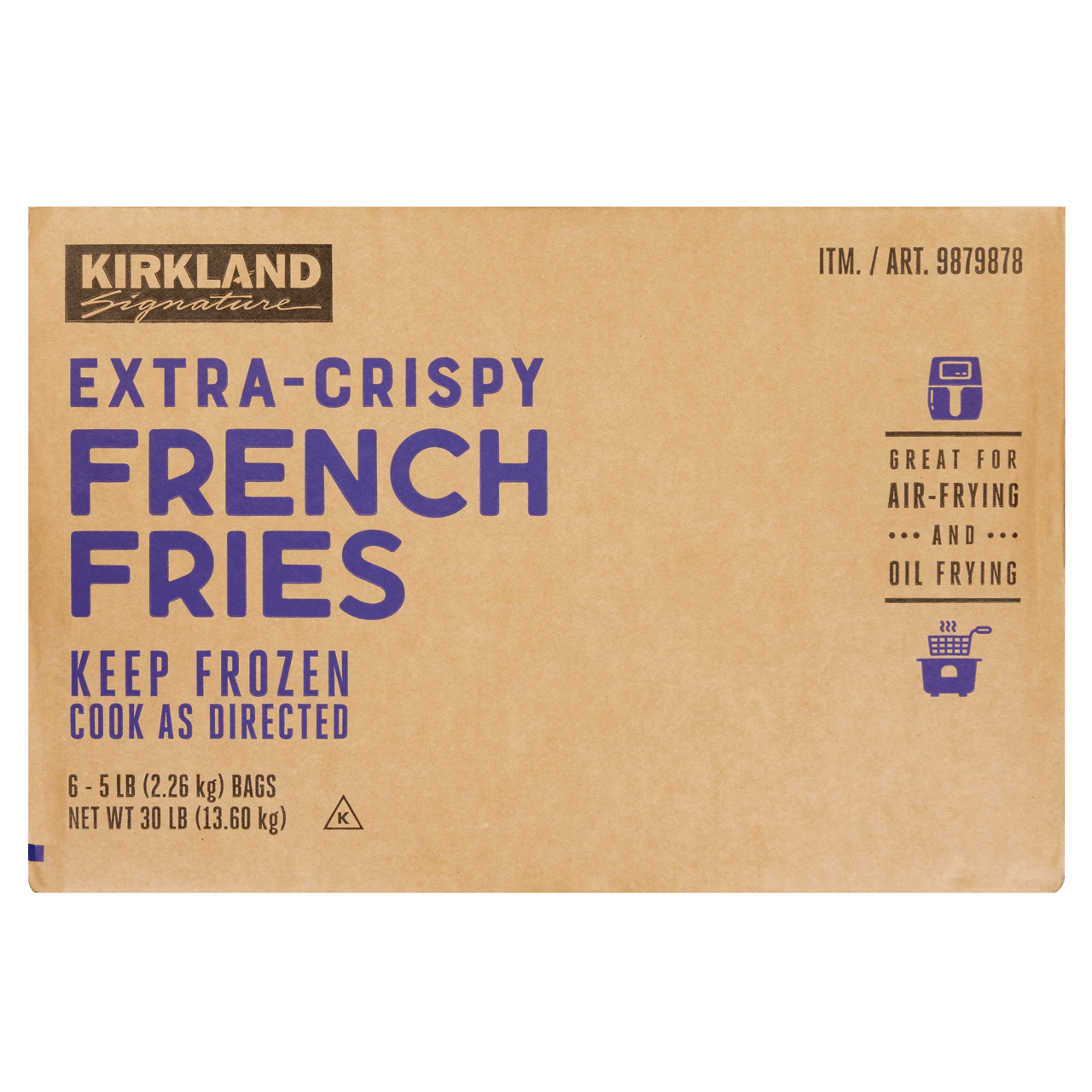 Kirkland Signature 5/16" Extra Crispy Fries 30 lb Case - Image 1