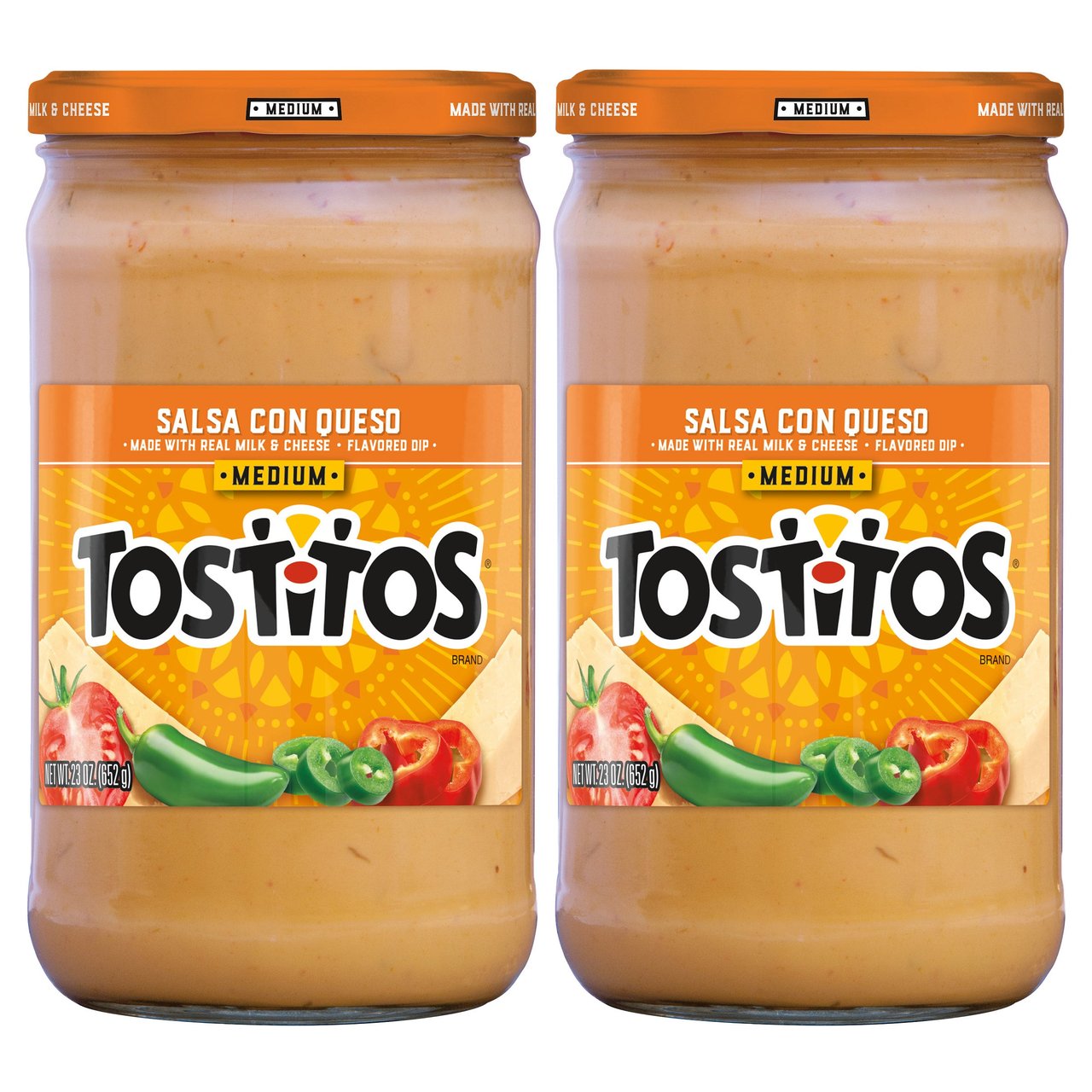 Frito Lay Tostitos Medium Queso Dip 2/23 oz - Image 1