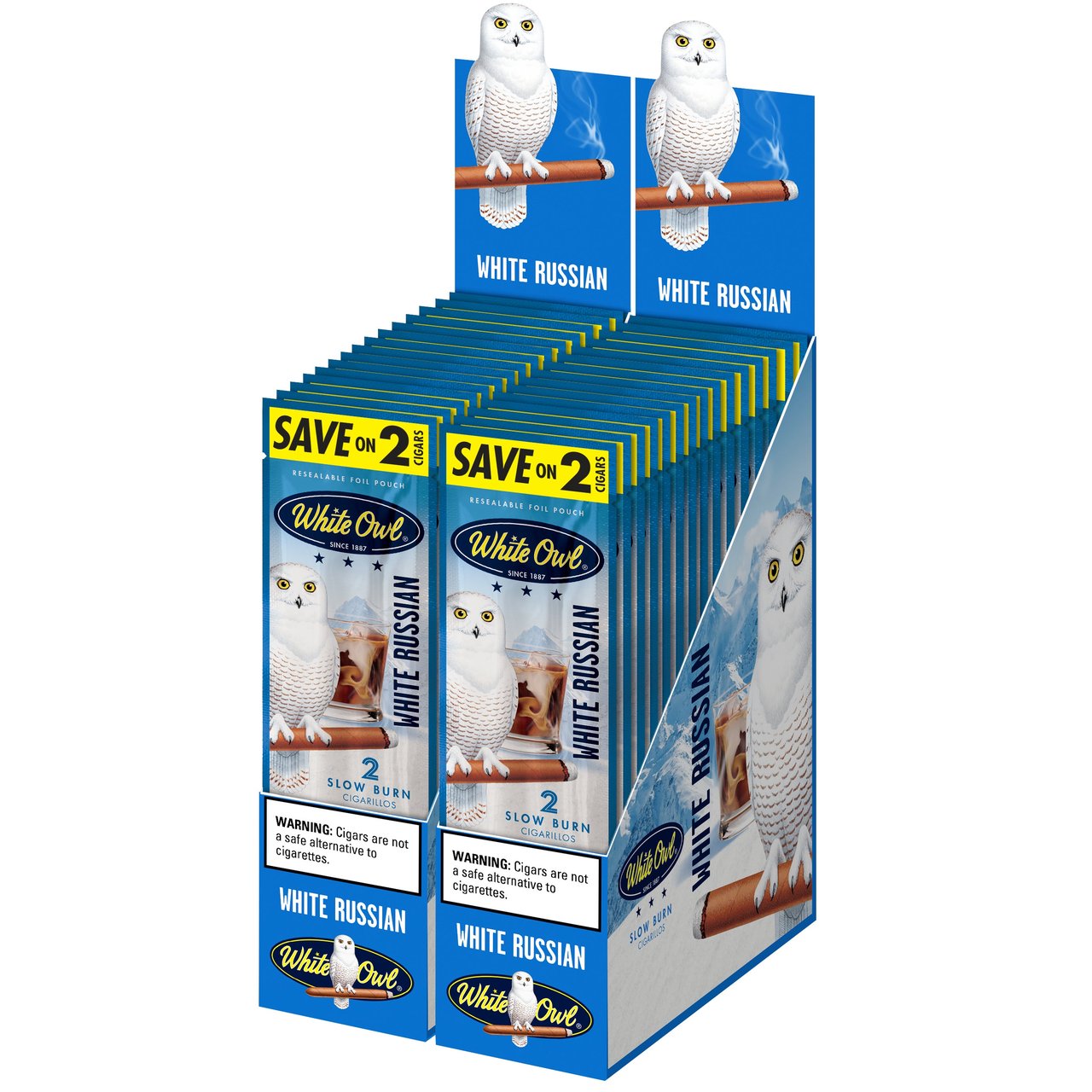 White Owl White Russian Cigarillos 30 Packs of 2 (Save on 2)