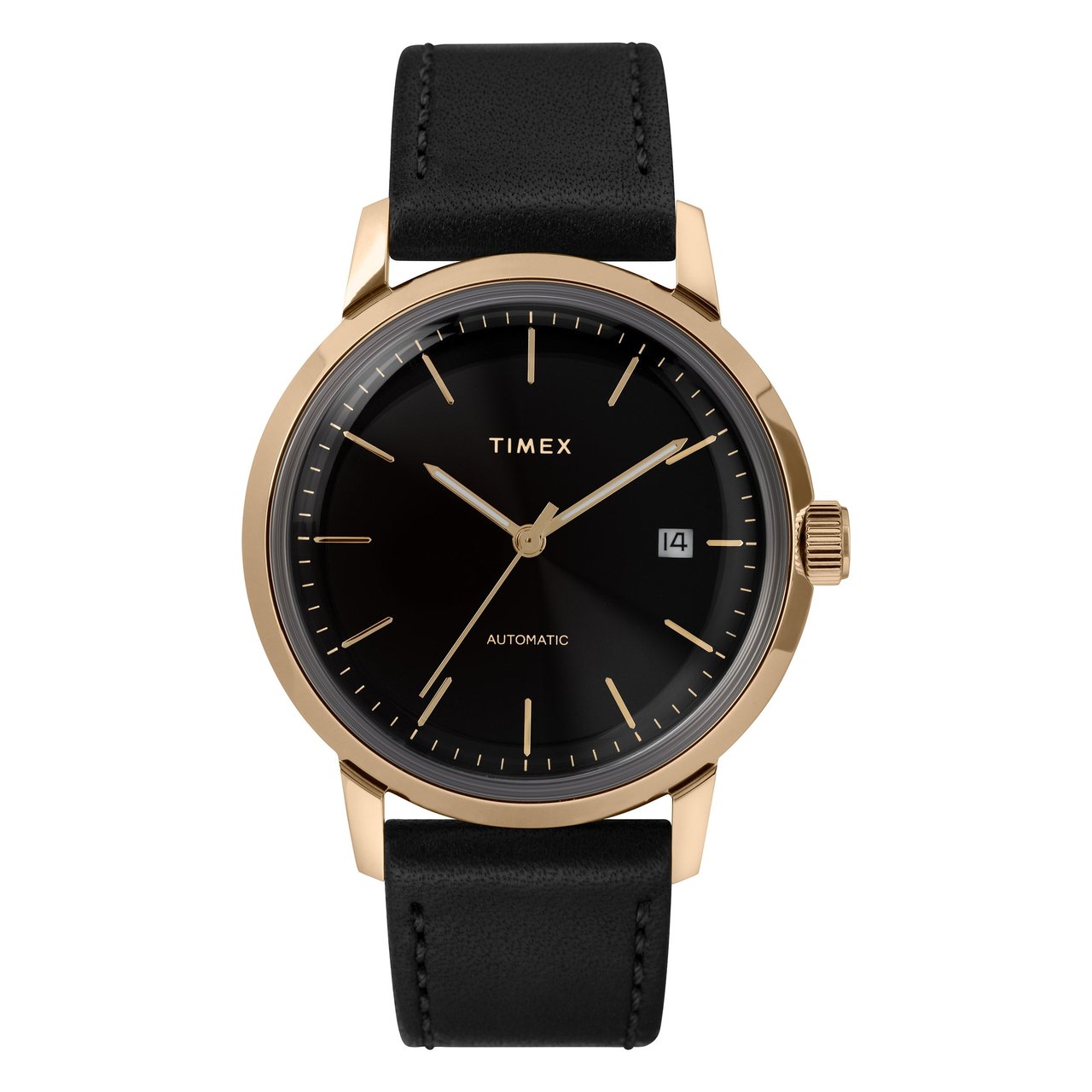 Timex Marlin Gold Case, Black Dial Men's Automatic Watch