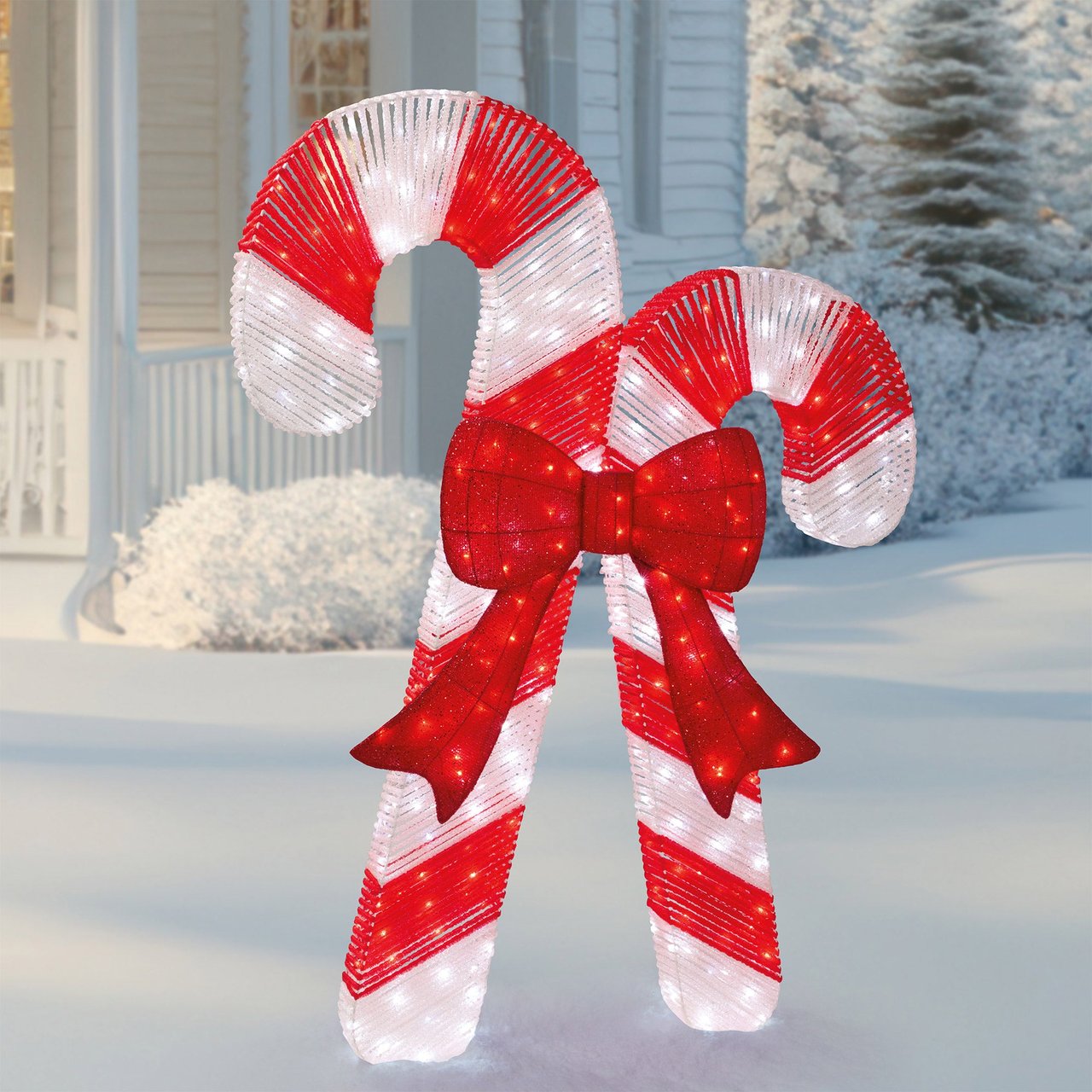 72" CANDY CANES WITH LED TWINKLE LIGHTS - Image 1