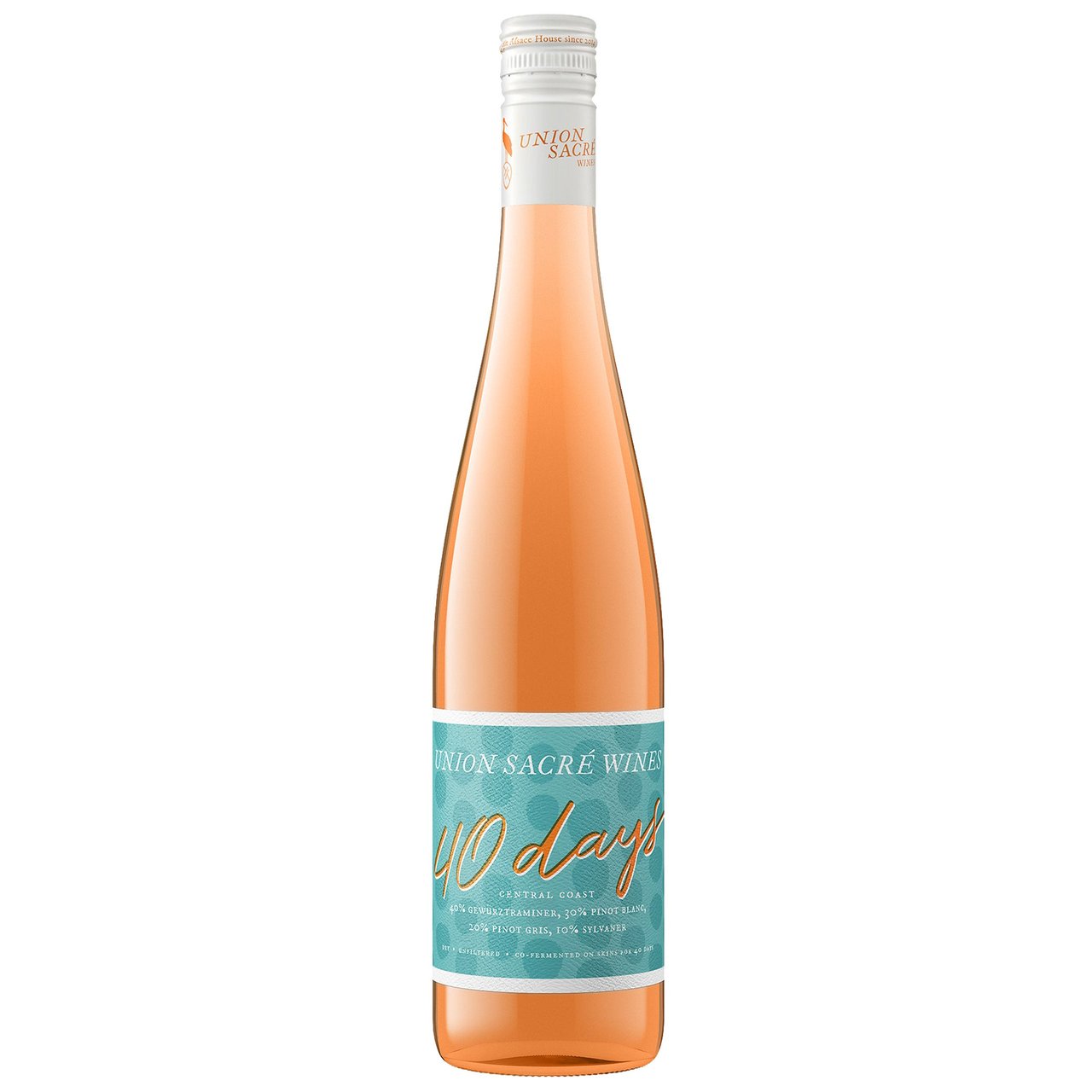 Union Sacré "40 Days" Orange Wine, Central Coast 750ML - Image 1