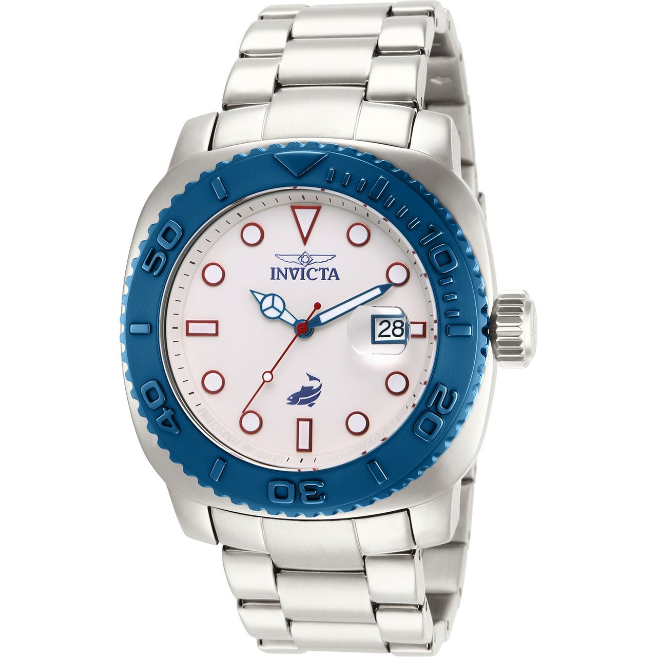 Invicta Pro Diver Men's Stainless Steel White Dial Watch - Image 1