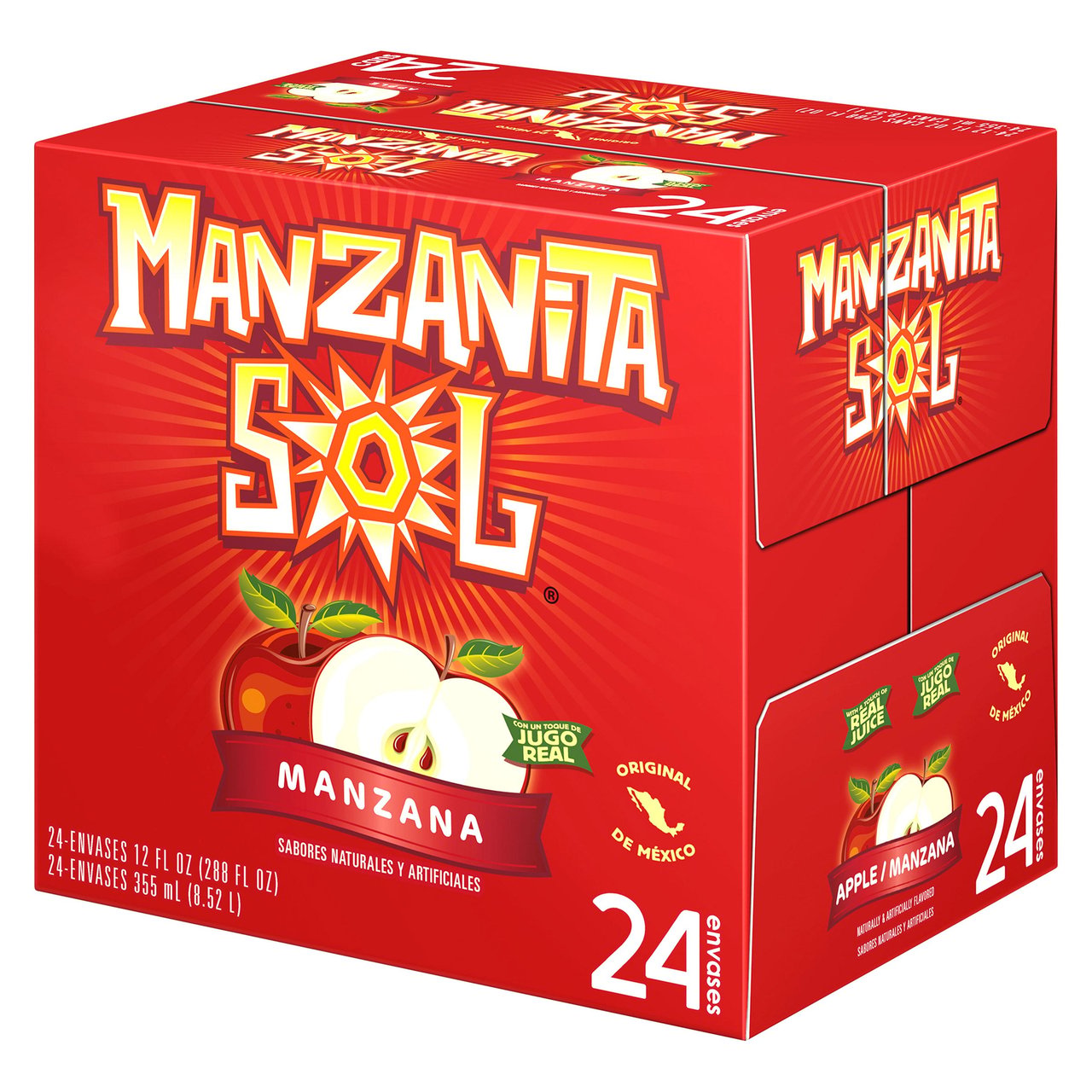 Manzanita Sol Apple Soda, 12 fl oz, 24 ct - Image 1