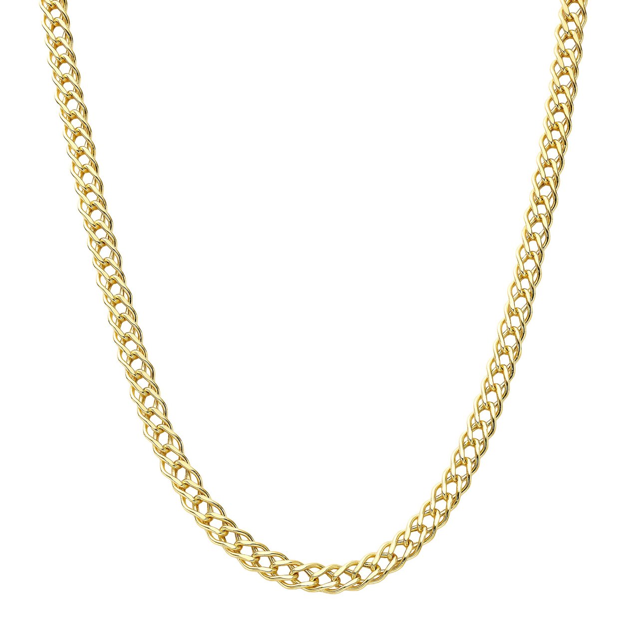 14kt Yellow Gold Double Link Chain Made in Italy - Image 1