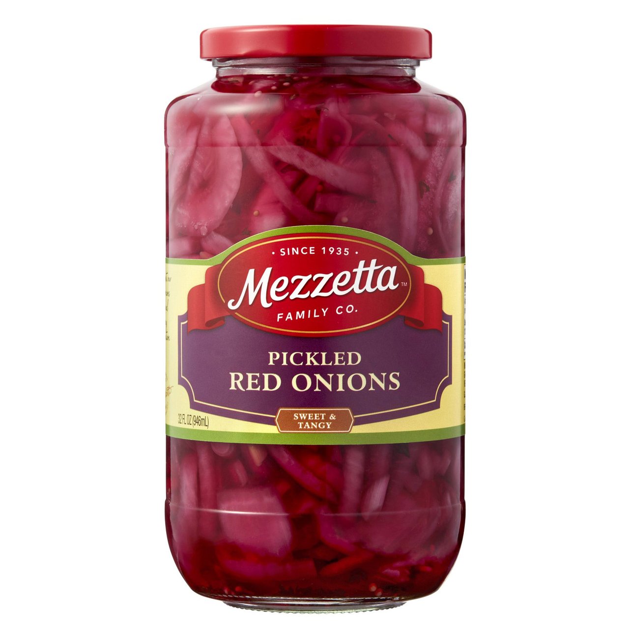 Mezzetta Pickled Red Onions 32 Ounce Jar - Image 1