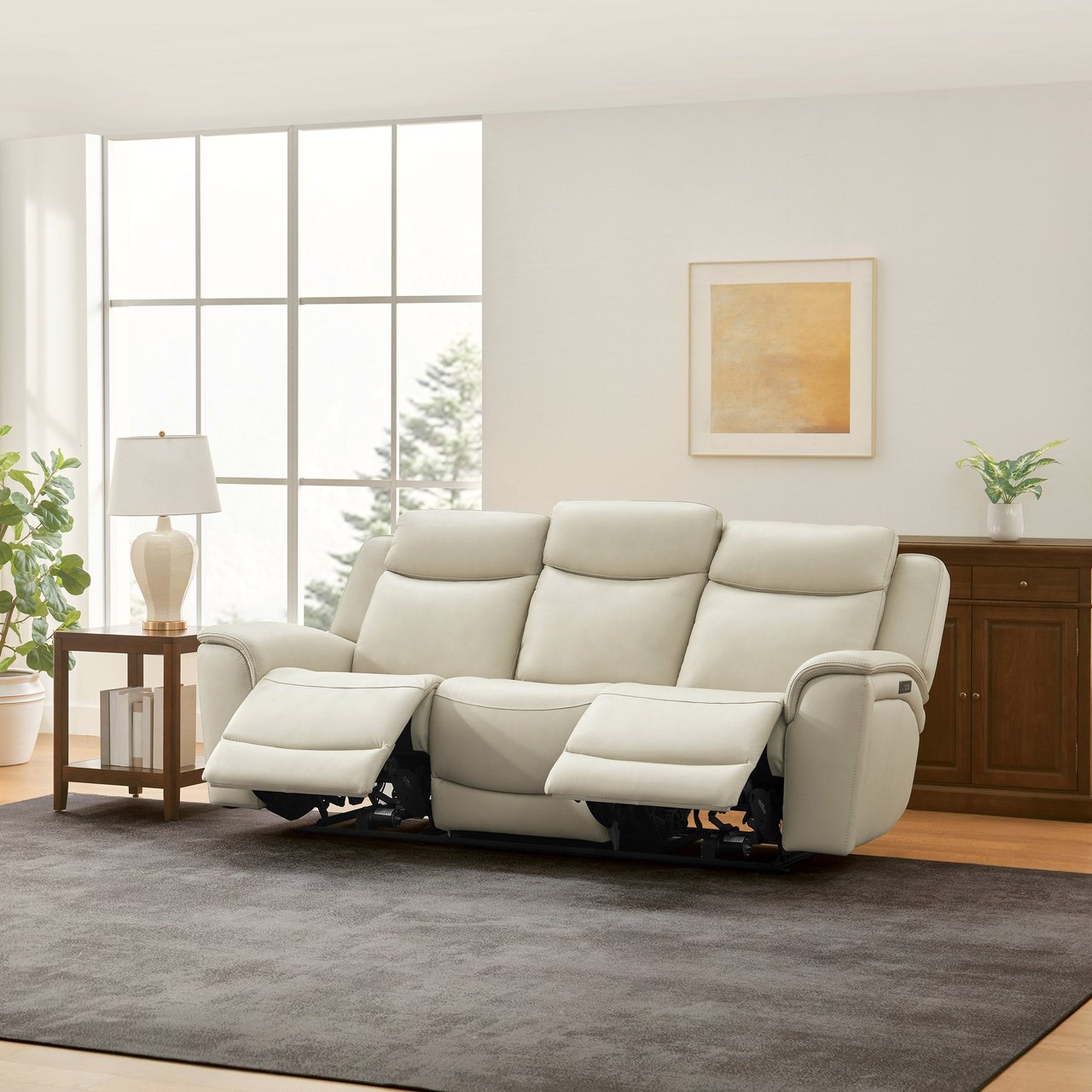 Gilman Creek Furniture ステーショナリー ソファー Gilman Creek Furniture 電動 革製リクライニングソファ | Costco Japan