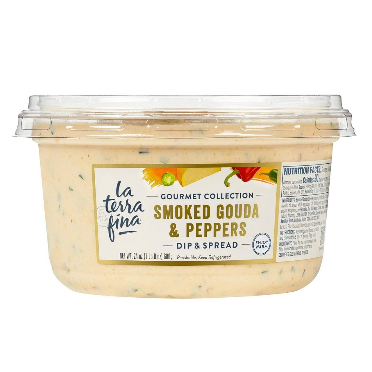 La Terra Fina Smoked Gouda & Peppers Dip 24 oz - Image 1