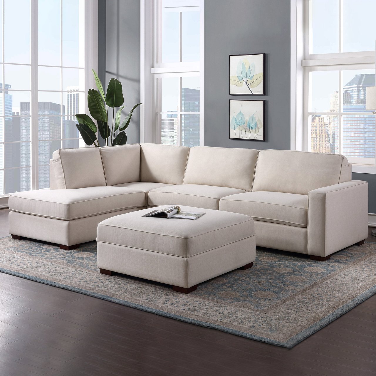 Northridge Home Abilen Fabric Sectional - Image 1